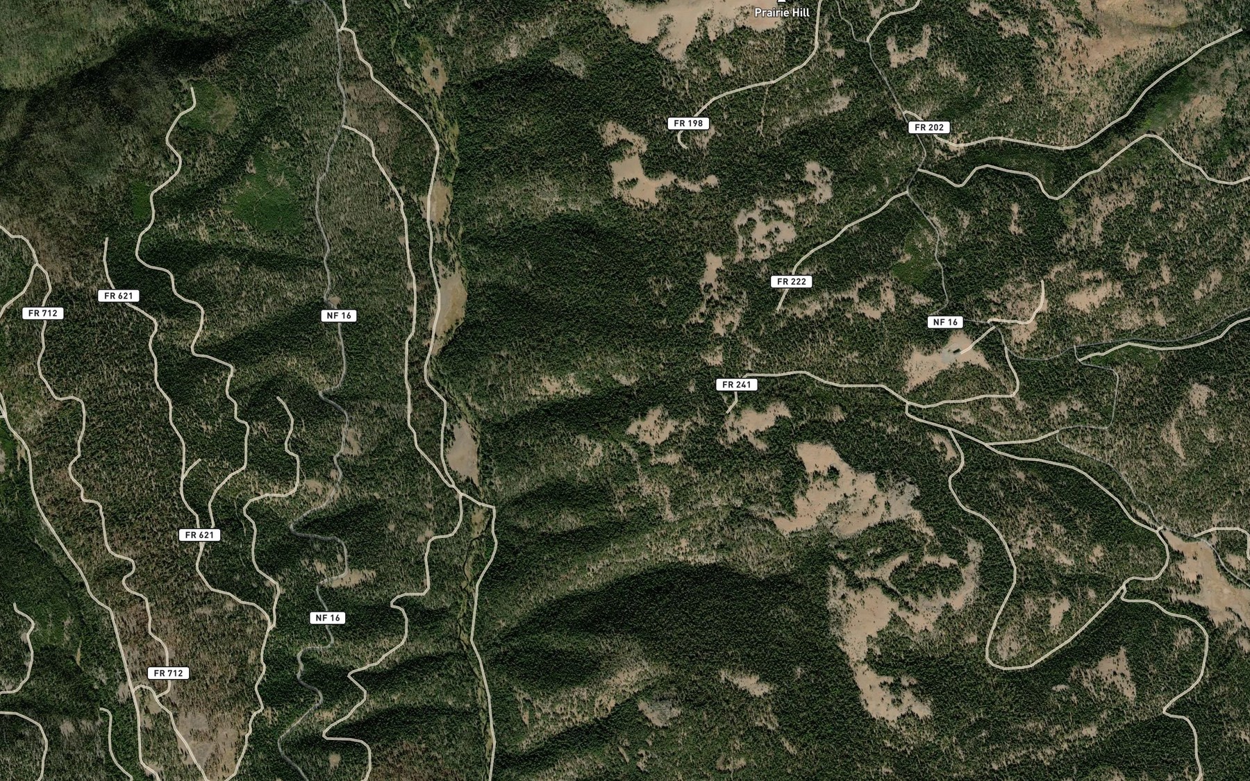 Satellite map of the Horseshoe Spring
