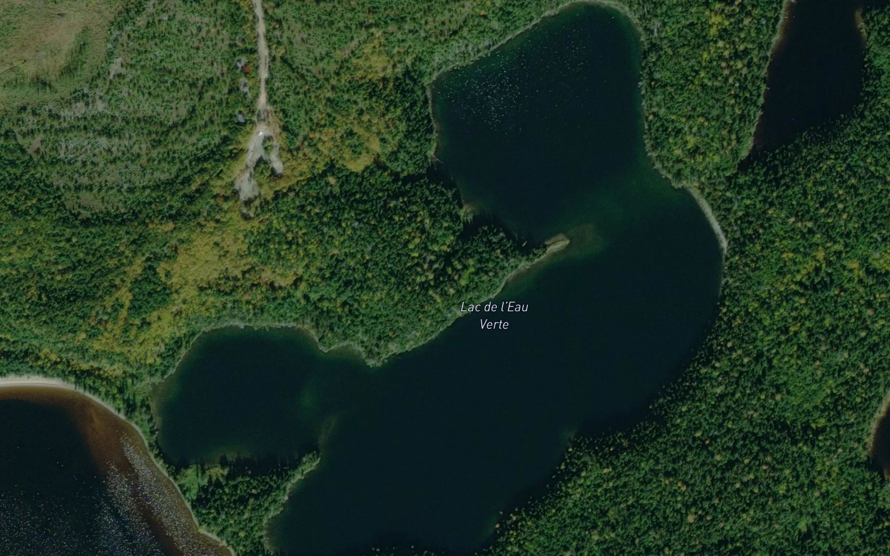 Satellite map of the Lac de l'Eau Verte