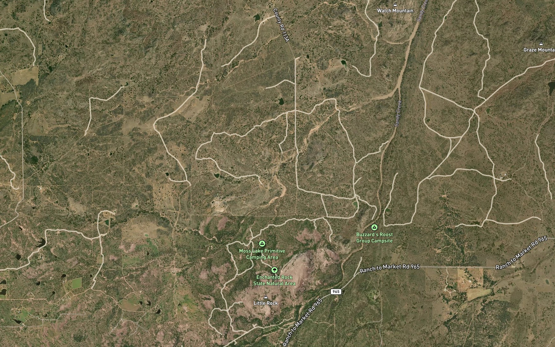 Satellite map of the Walnut Spring