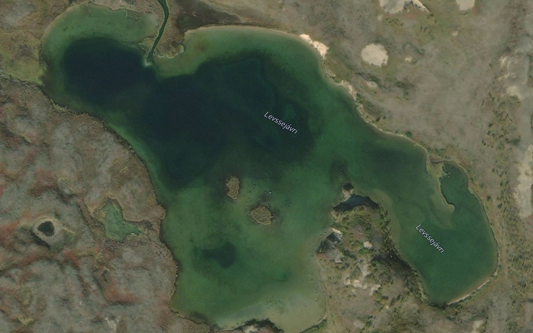 Satellite map of the Levssejavri