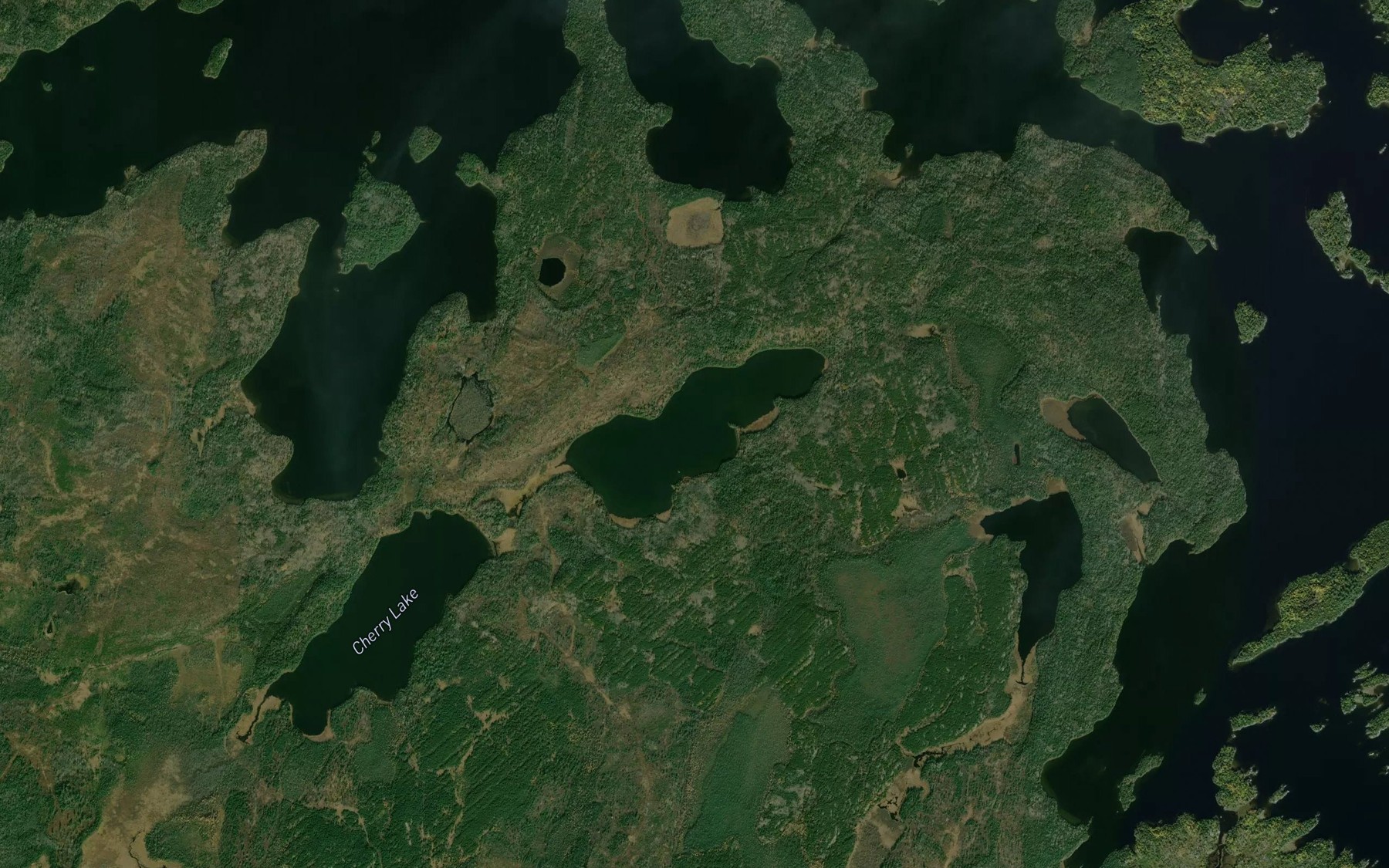 Satellite map of the Marsh Lake