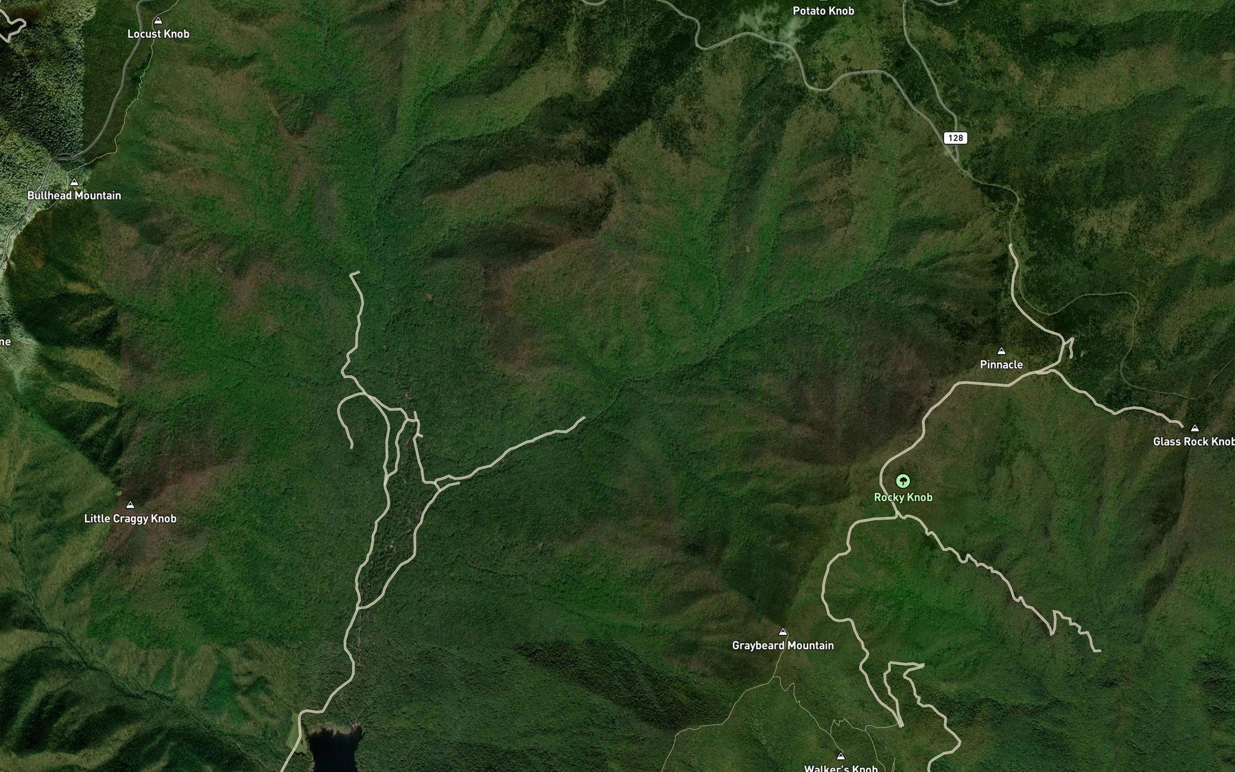 Satellite map of the Little Fork