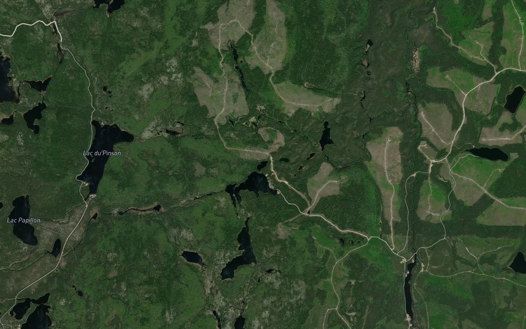 Satellite map of the Lac Virgule