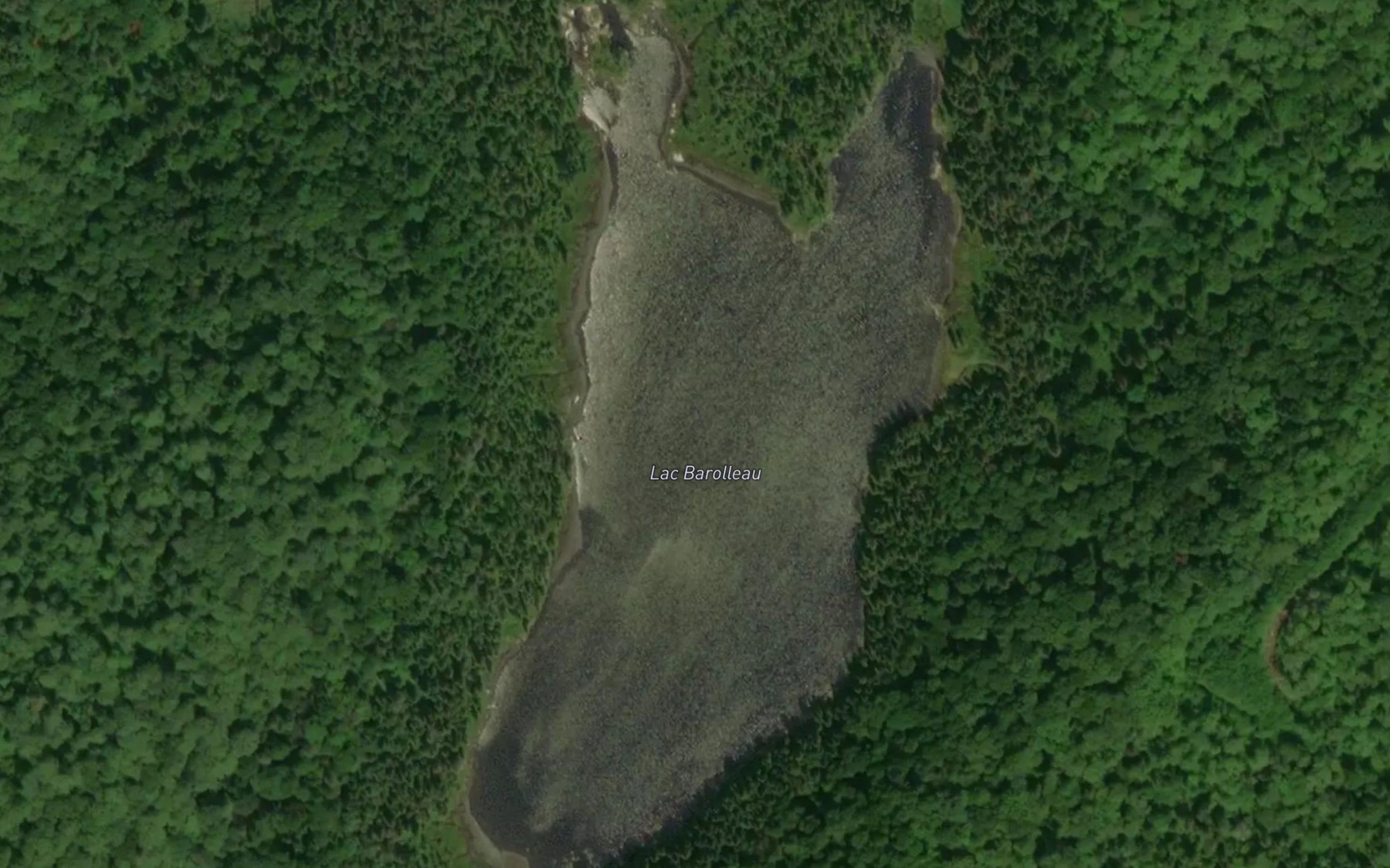 Satellite map of the Lac Barolleau