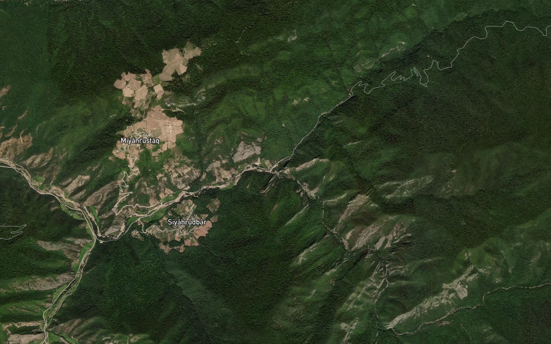 Satellite map of the Rud-e Pun Aram