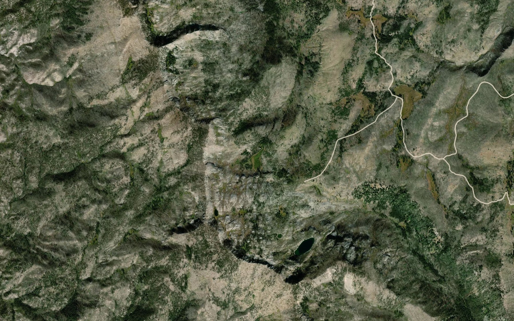 Satellite map of the Steamboat Lake