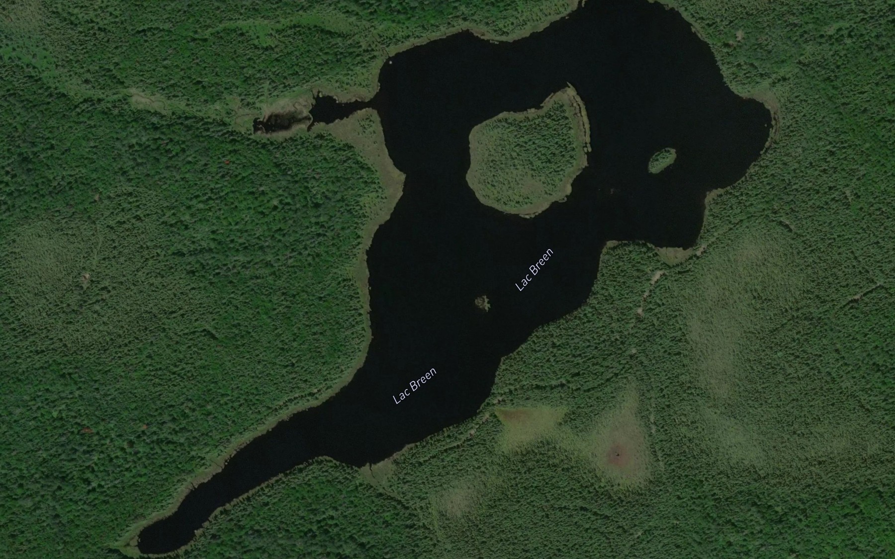 Satellite map of the Lac Breen