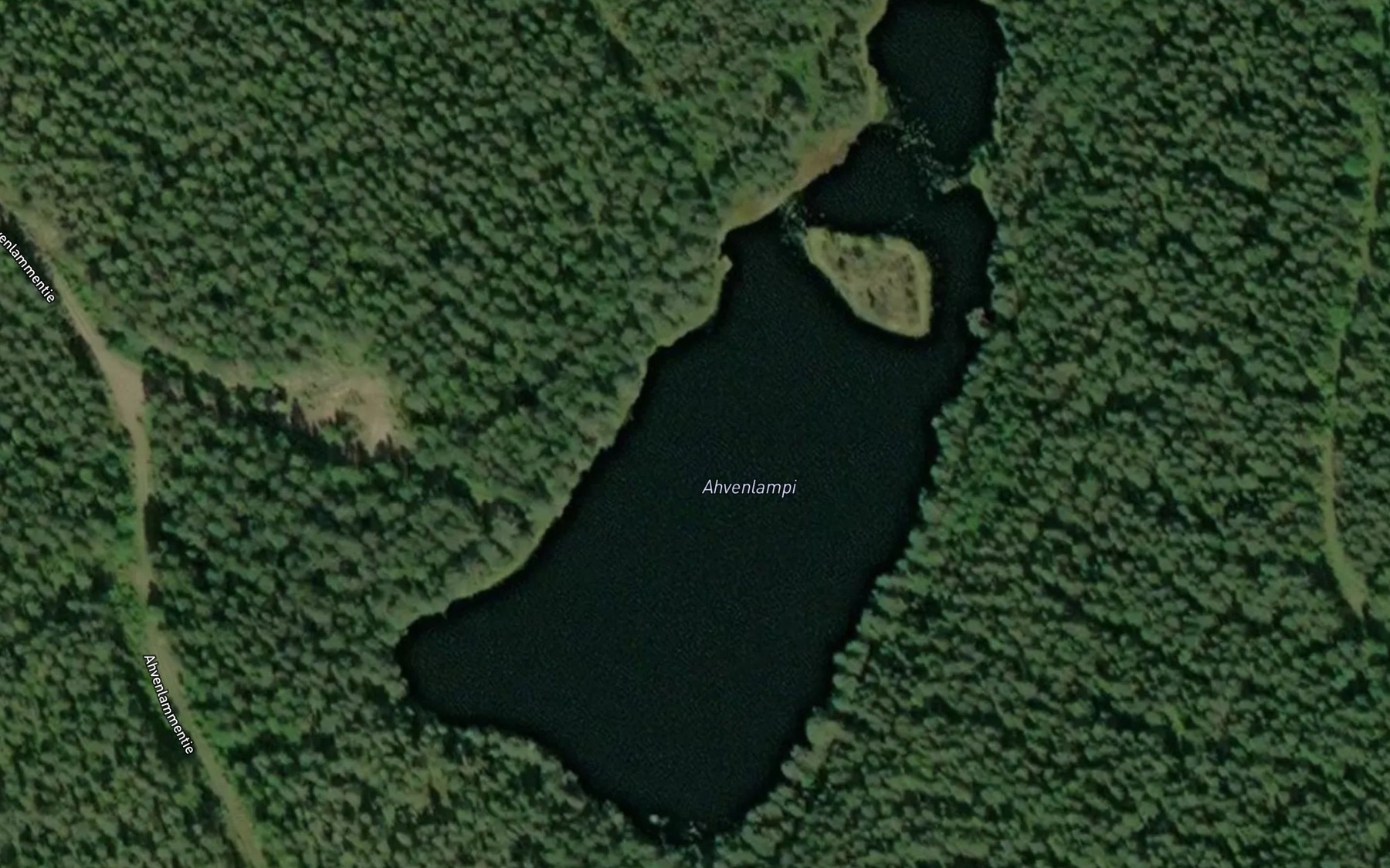 Satellite map of the Ahvenlampi