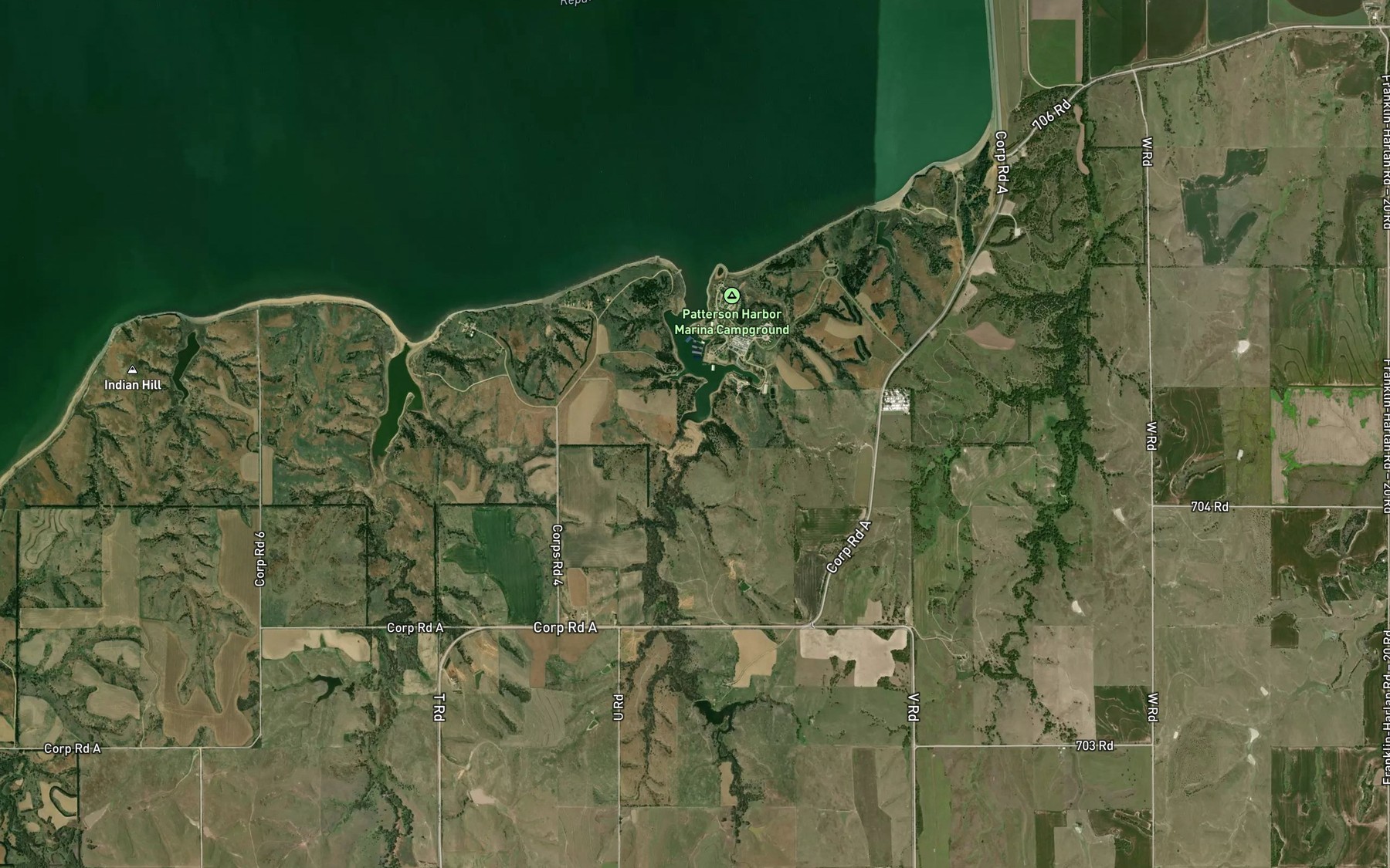 Satellite map of the Patterson Creek
