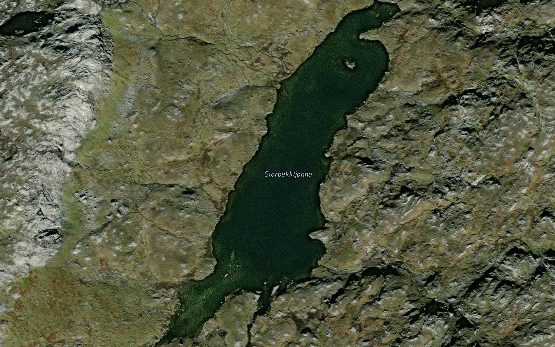 Satellite map of the Storbekktjorna