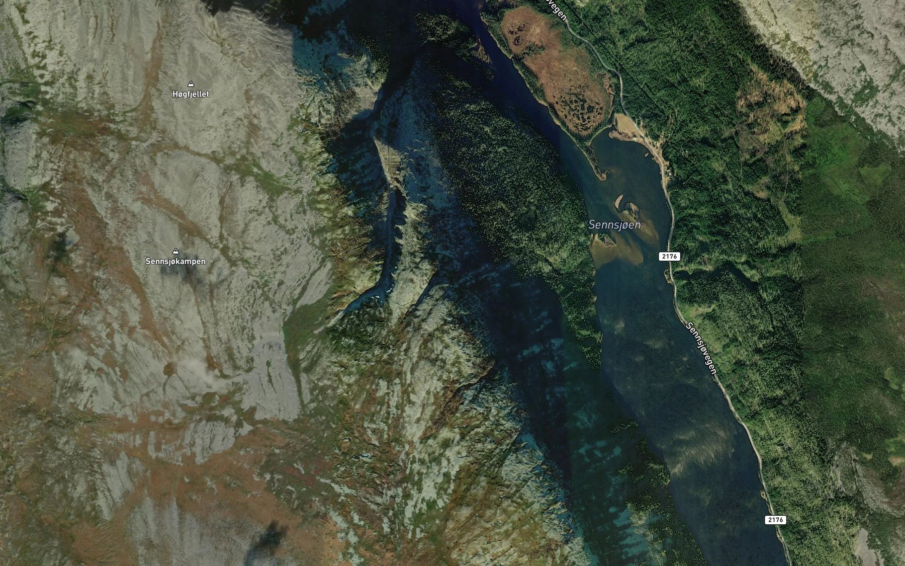 Satellite map of the Treskorbekken