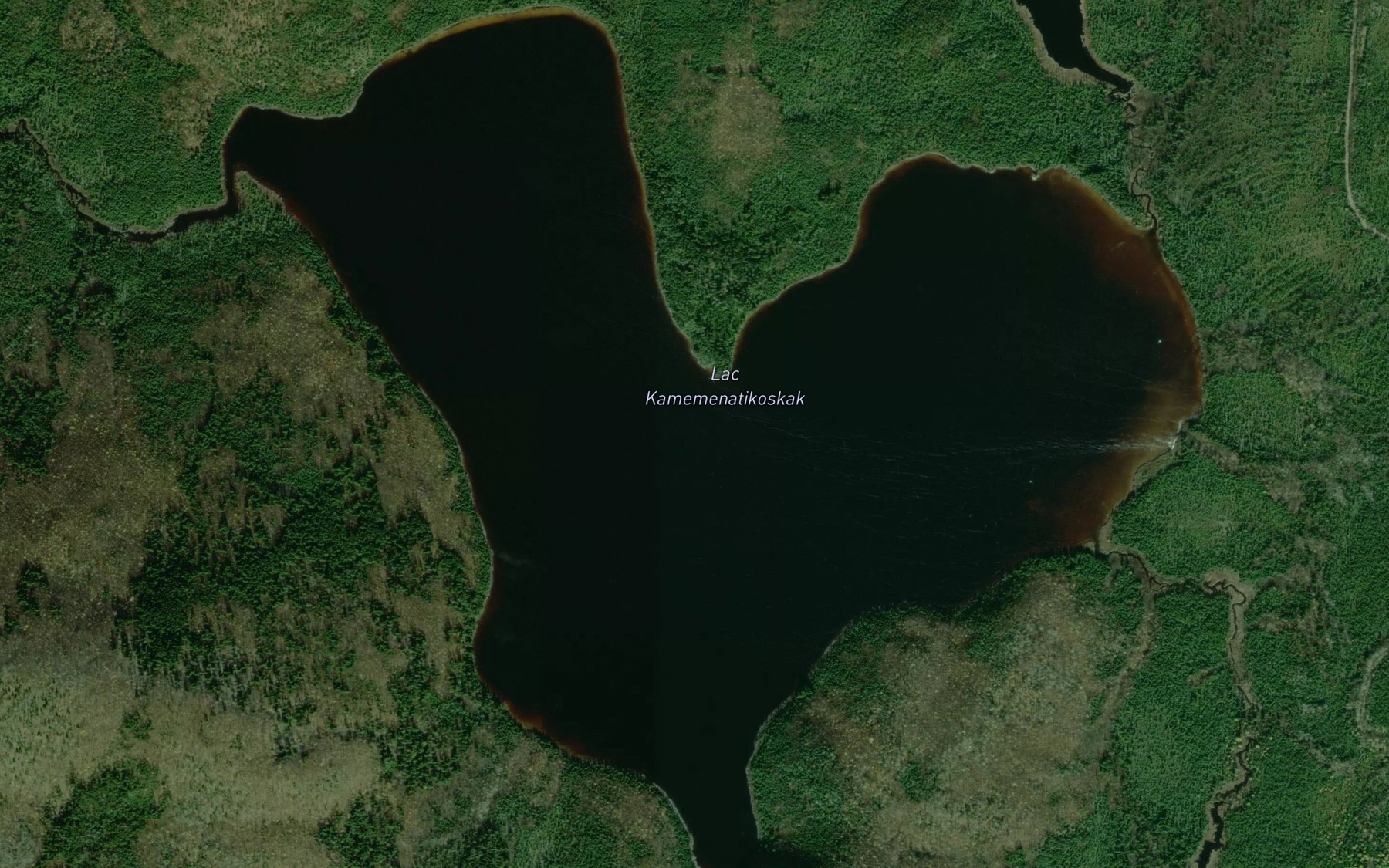 Satellite map of the Lac Kamemenatikoskak