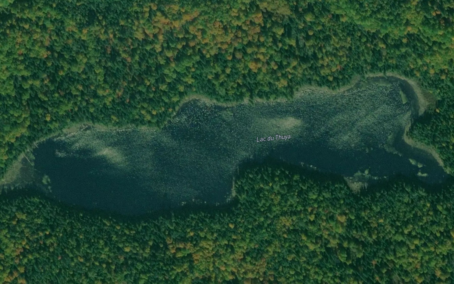 Satellite map of the Lac du Thuya