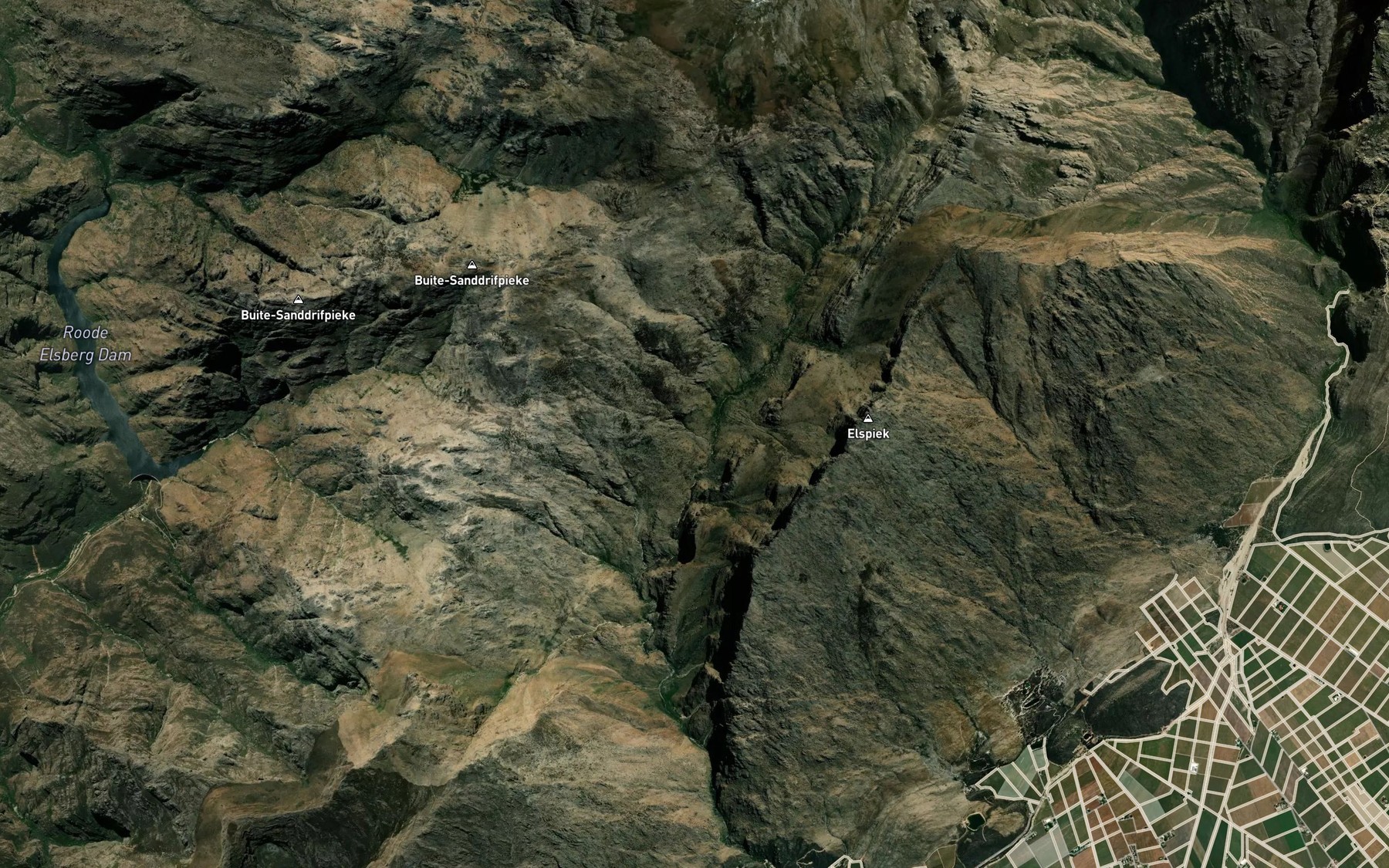 Satellite map of the Elskloof