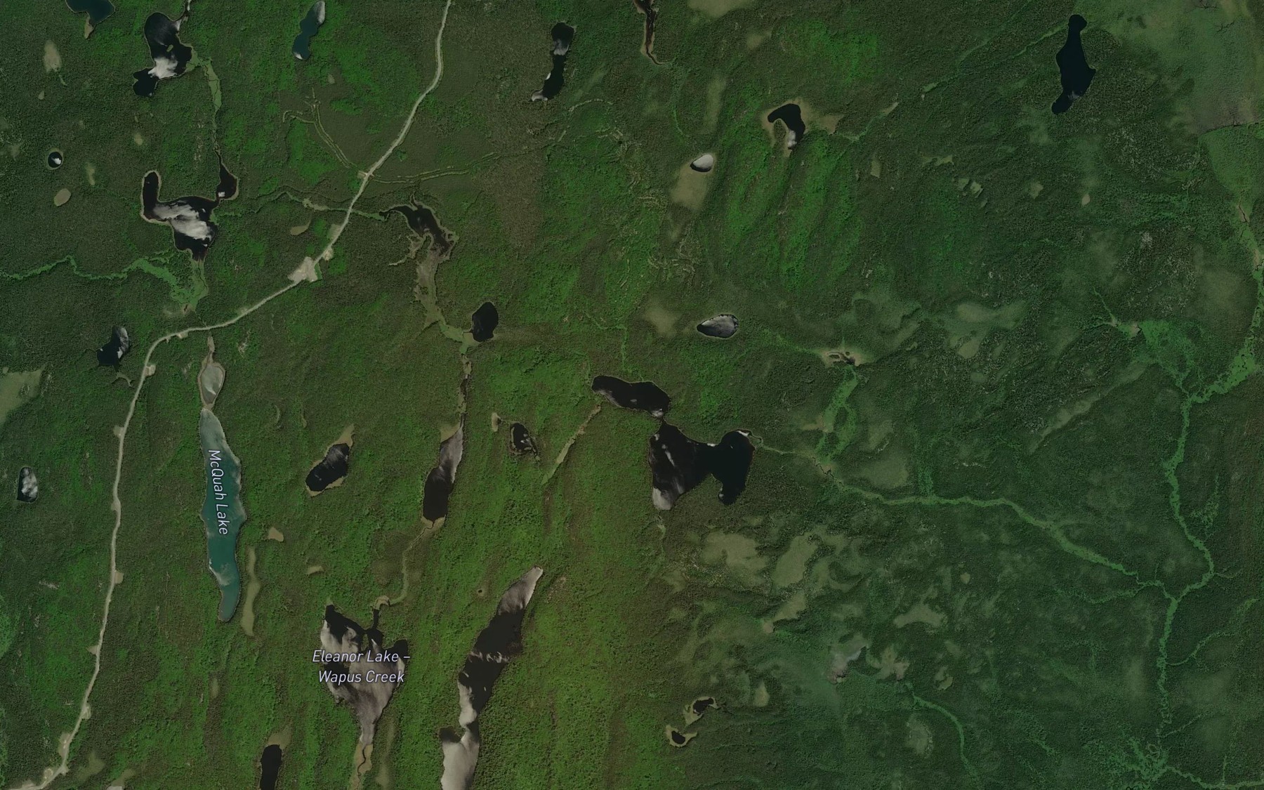Satellite map of the Wiltsey Lake