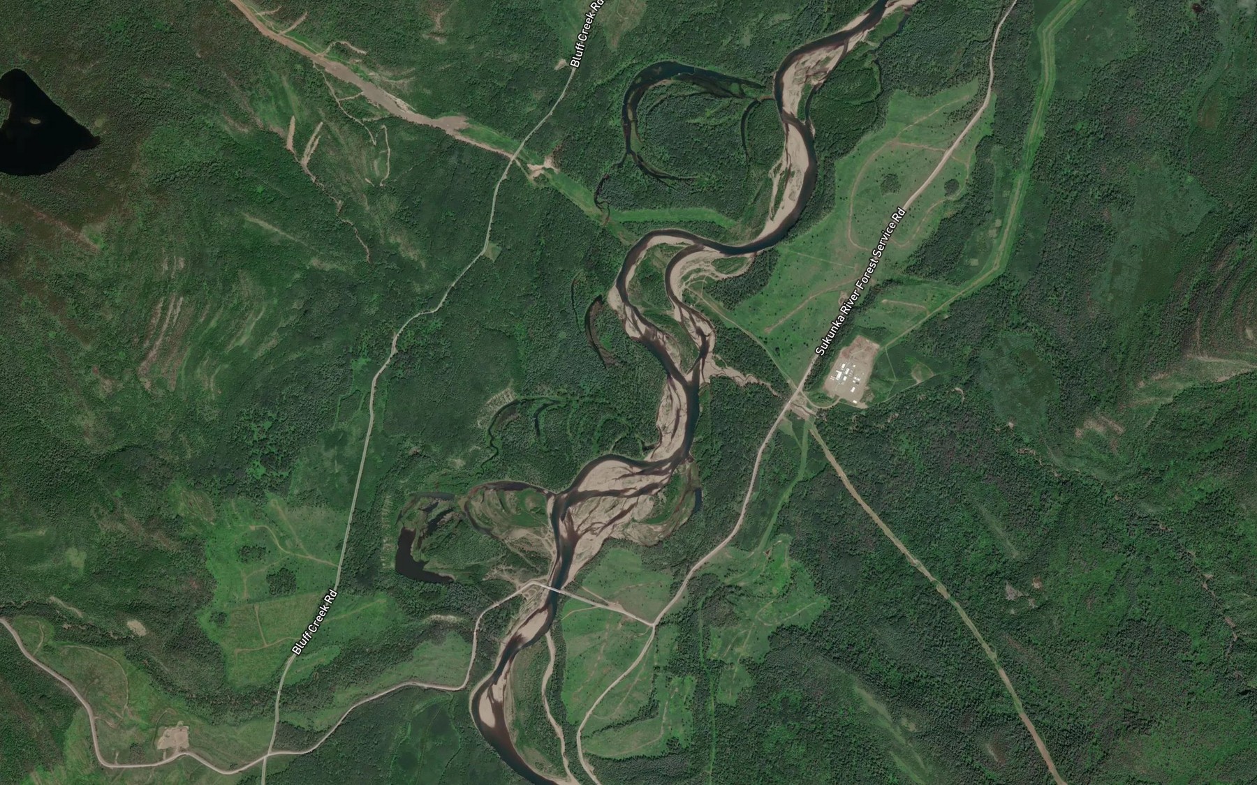 Satellite map of the Boulder Creek