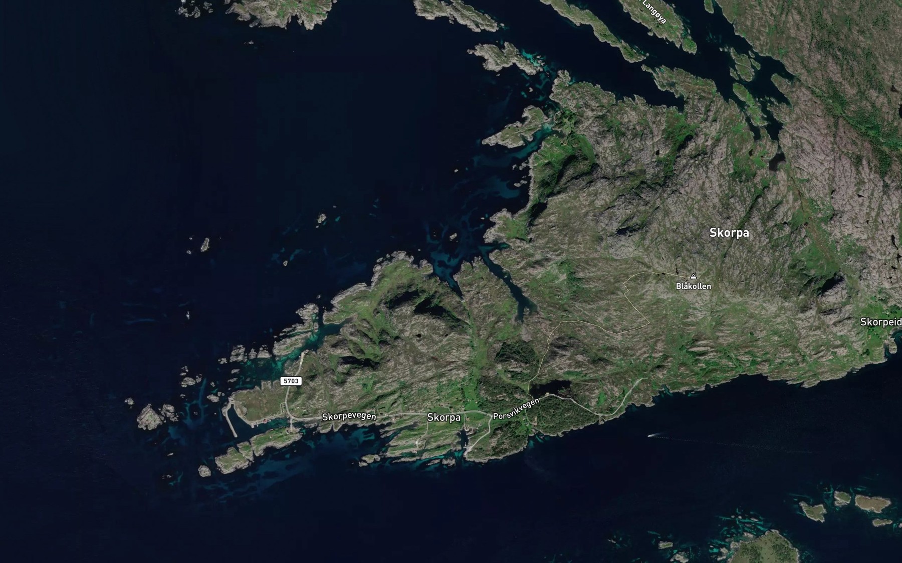 Satellite map of the Tobbevika