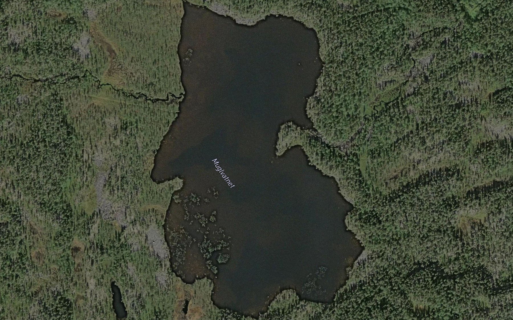 Satellite map of the Muglvatnet