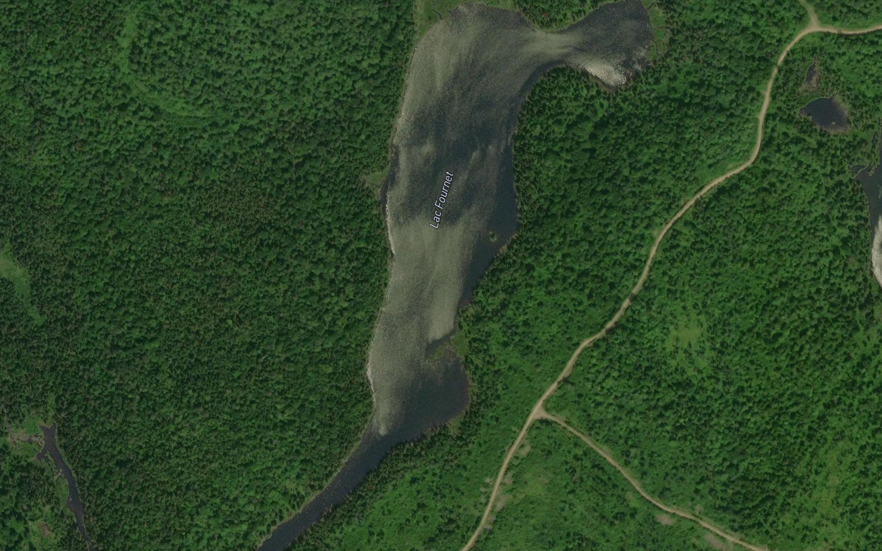 Satellite map of the Lac Fournet