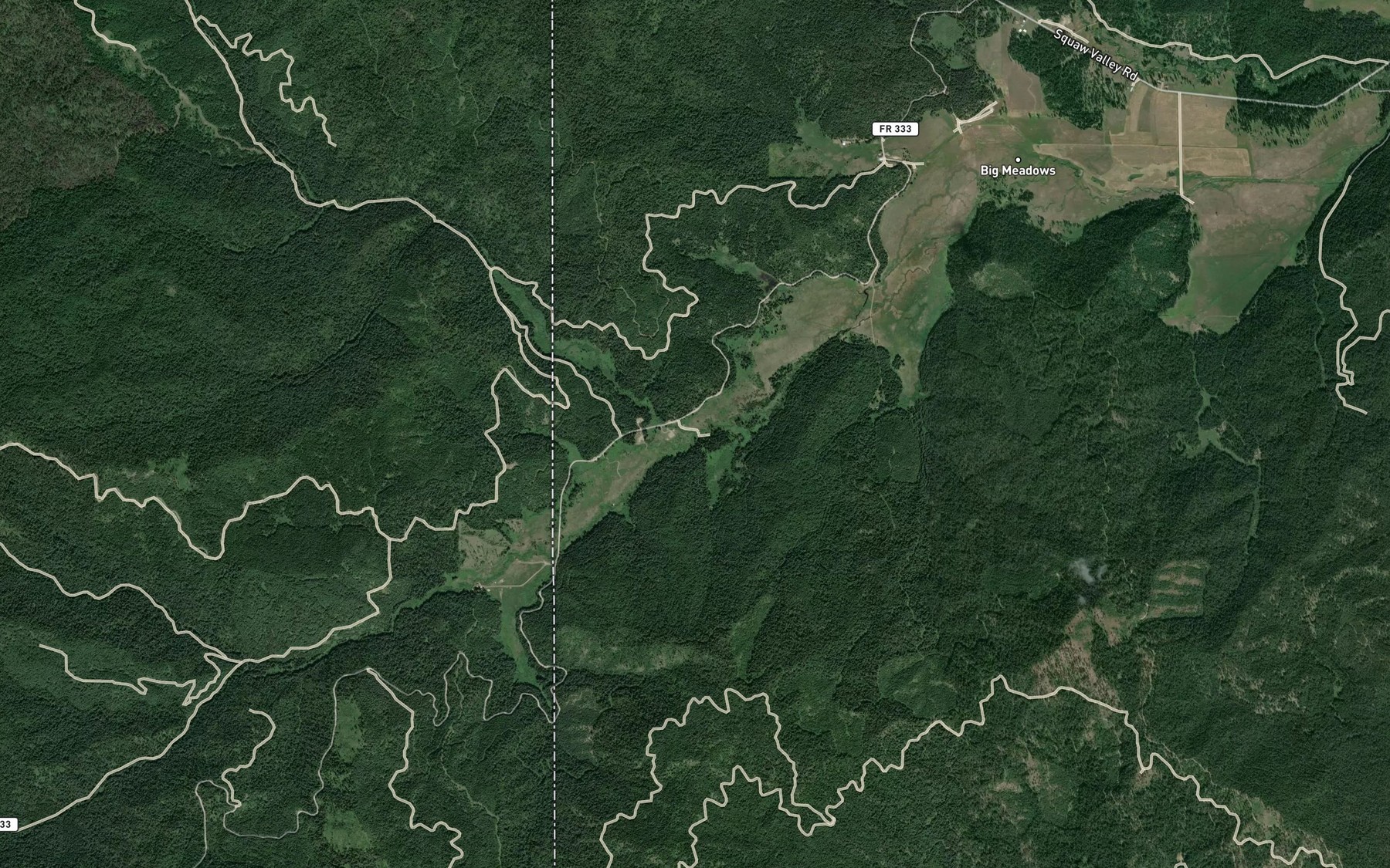 Satellite map of the Consalus Creek