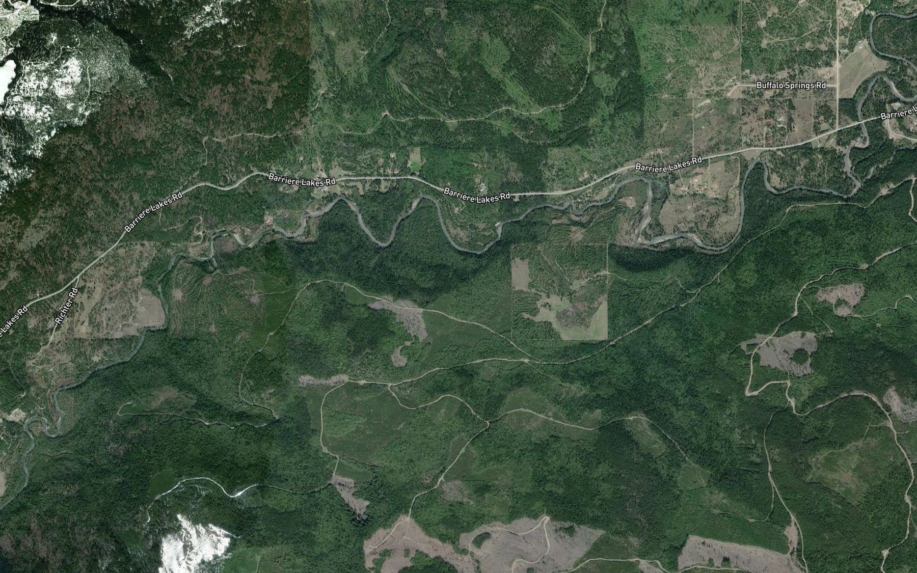 Satellite map of the Chip Creek