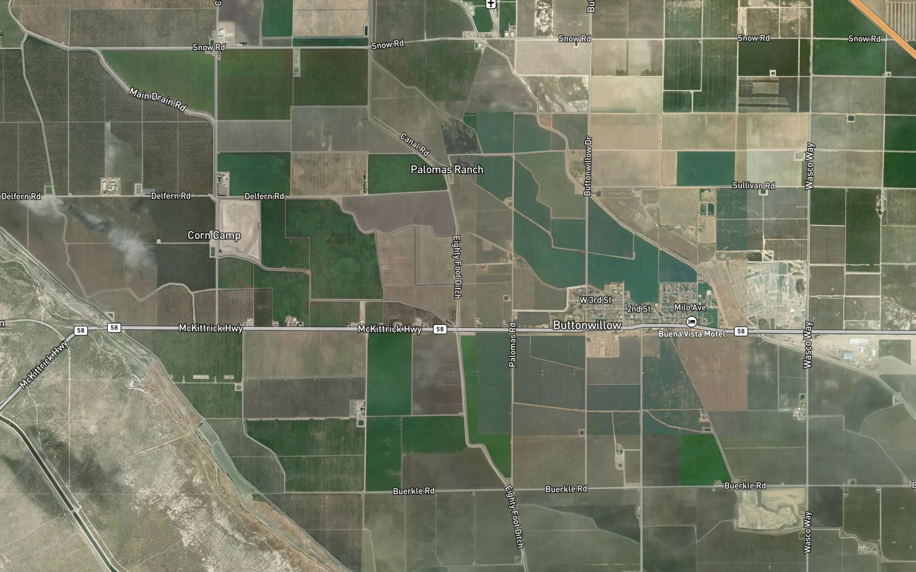 Satellite map of the Eightyfoot Ditch