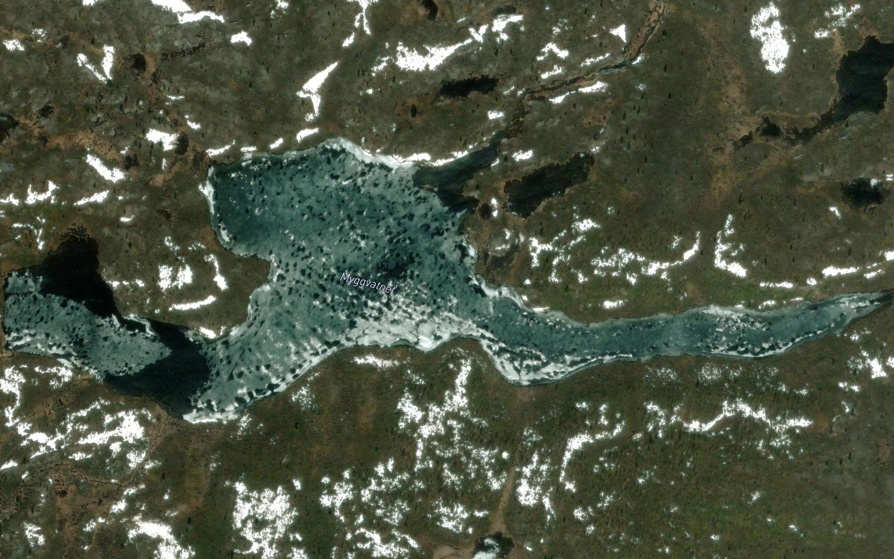 Satellite map of the Myggvatnet