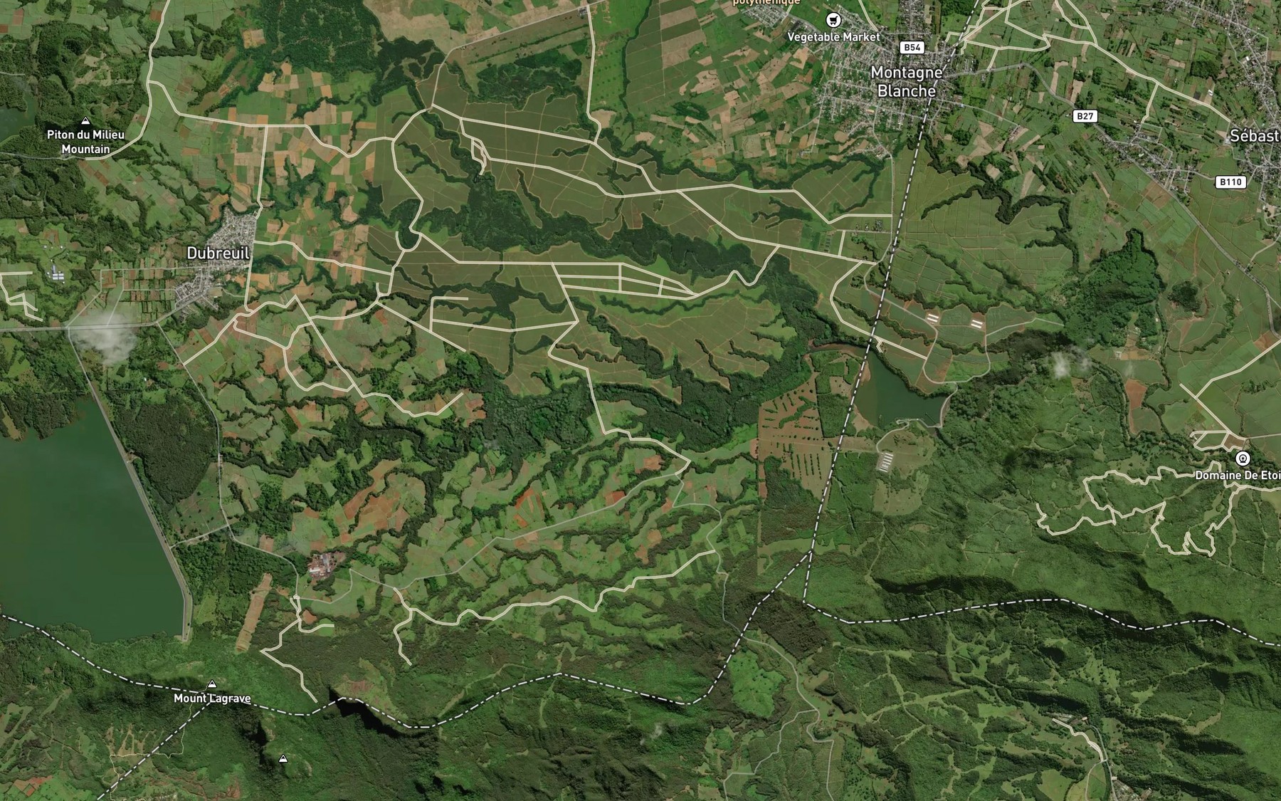 Satellite map of the Riviere Marrou