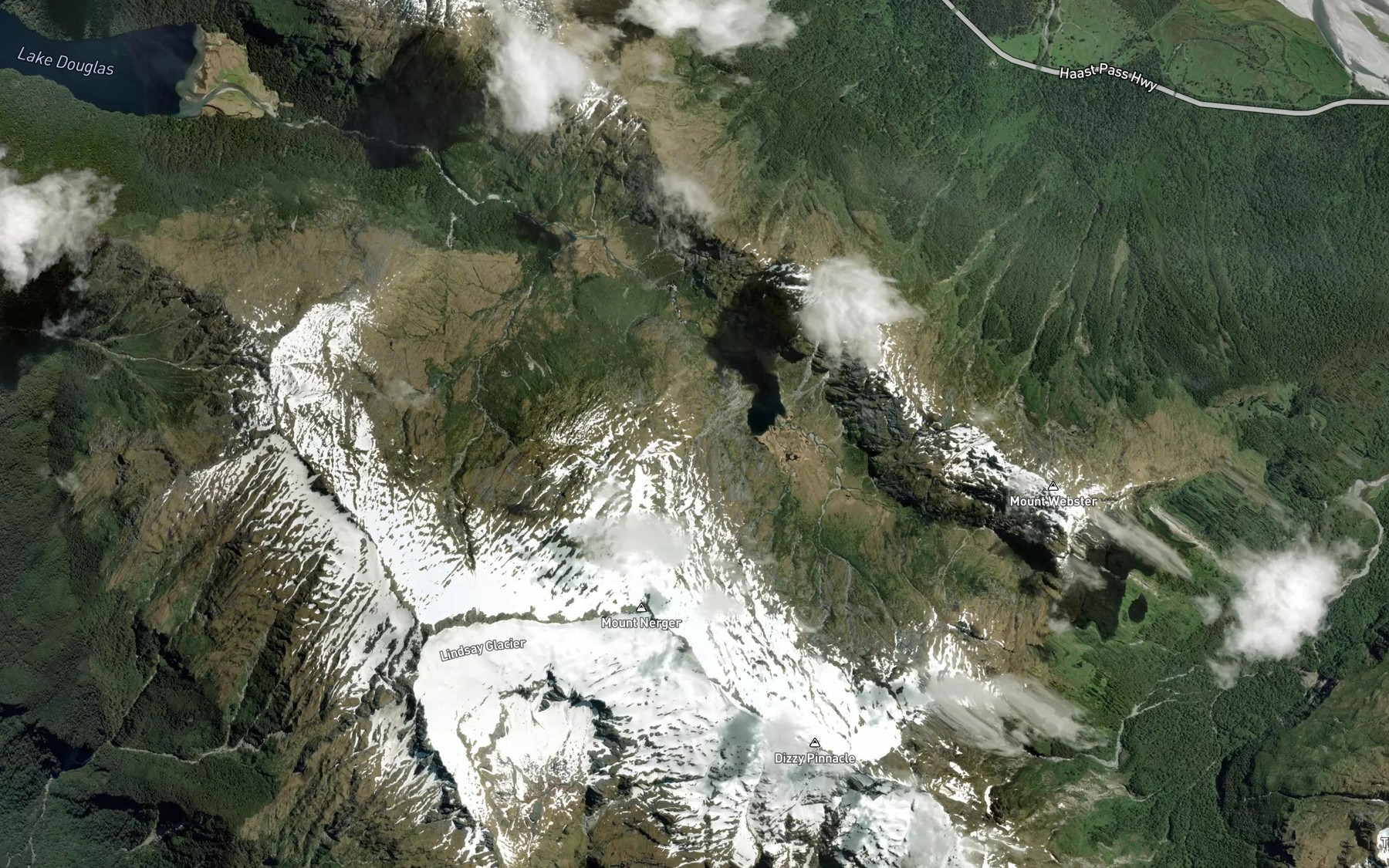 Satellite map of the Slush Creek