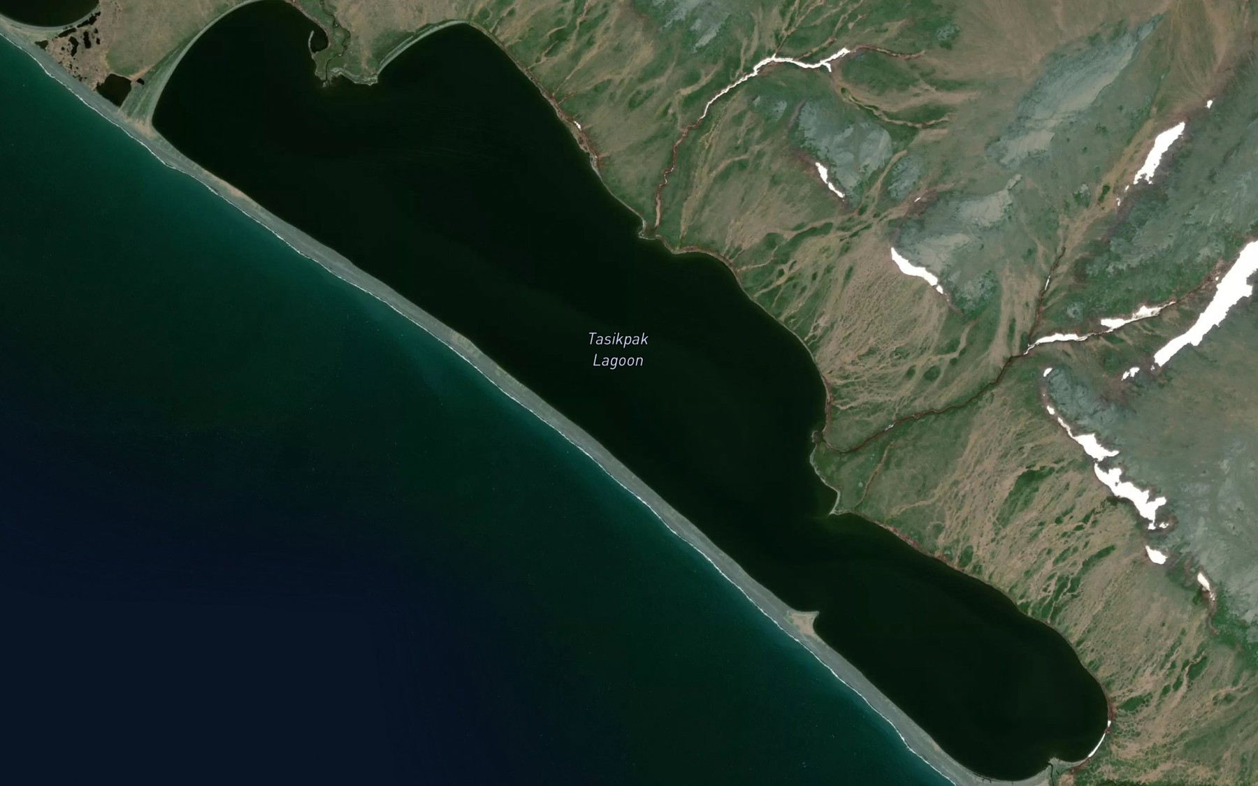 Satellite map of the Tasikpak Lagoon