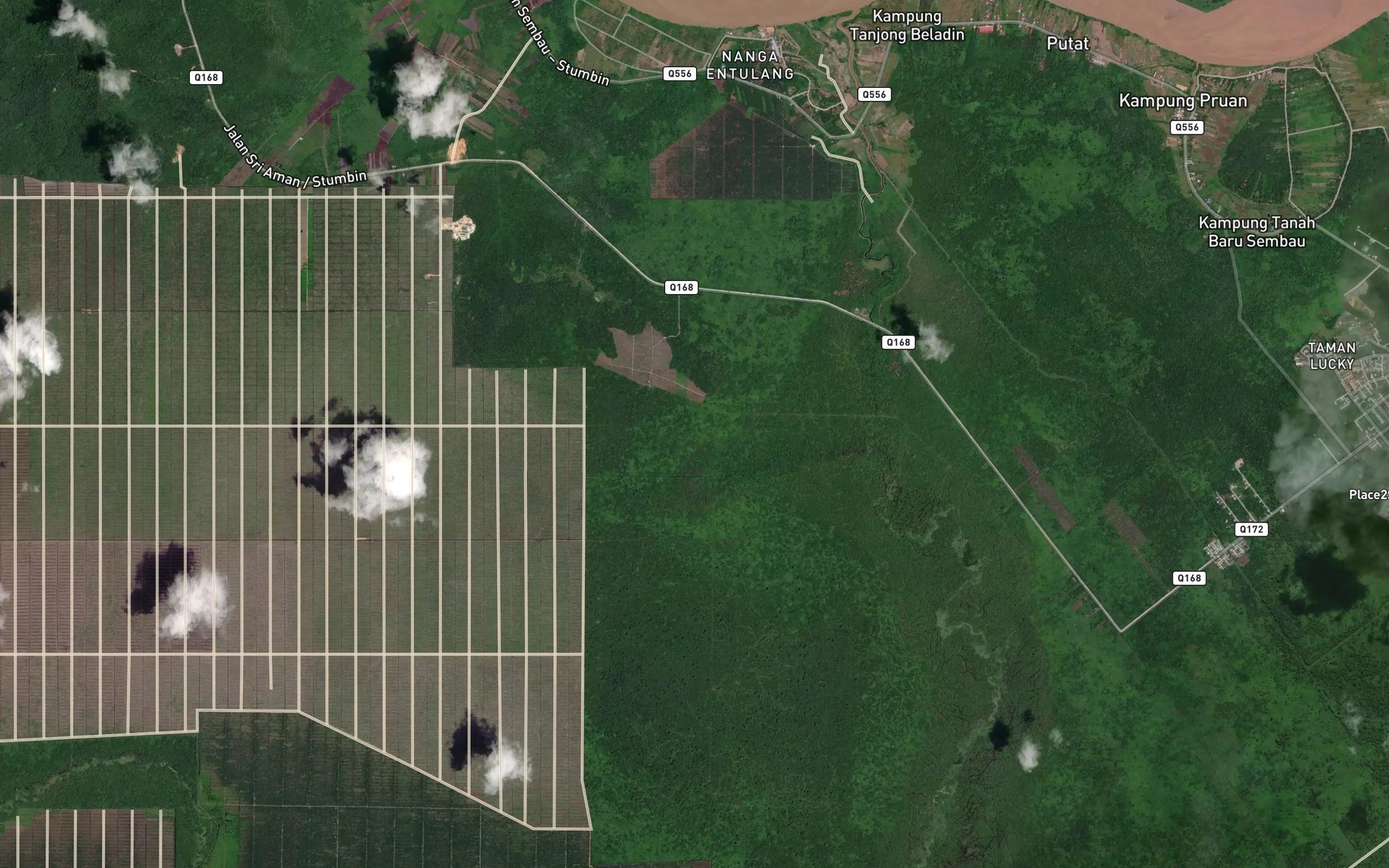 Satellite map of the Rantau Langkau Mit