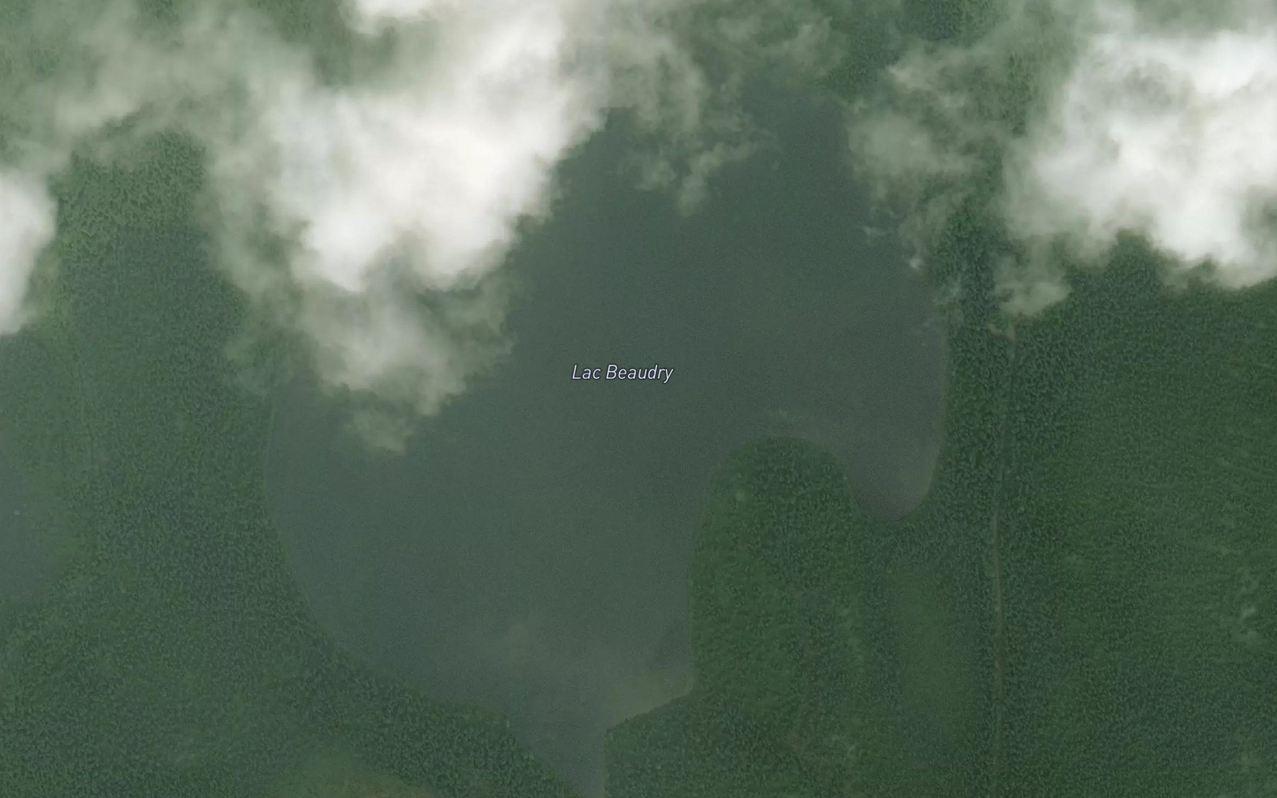 Satellite map of the Lac Beaudry