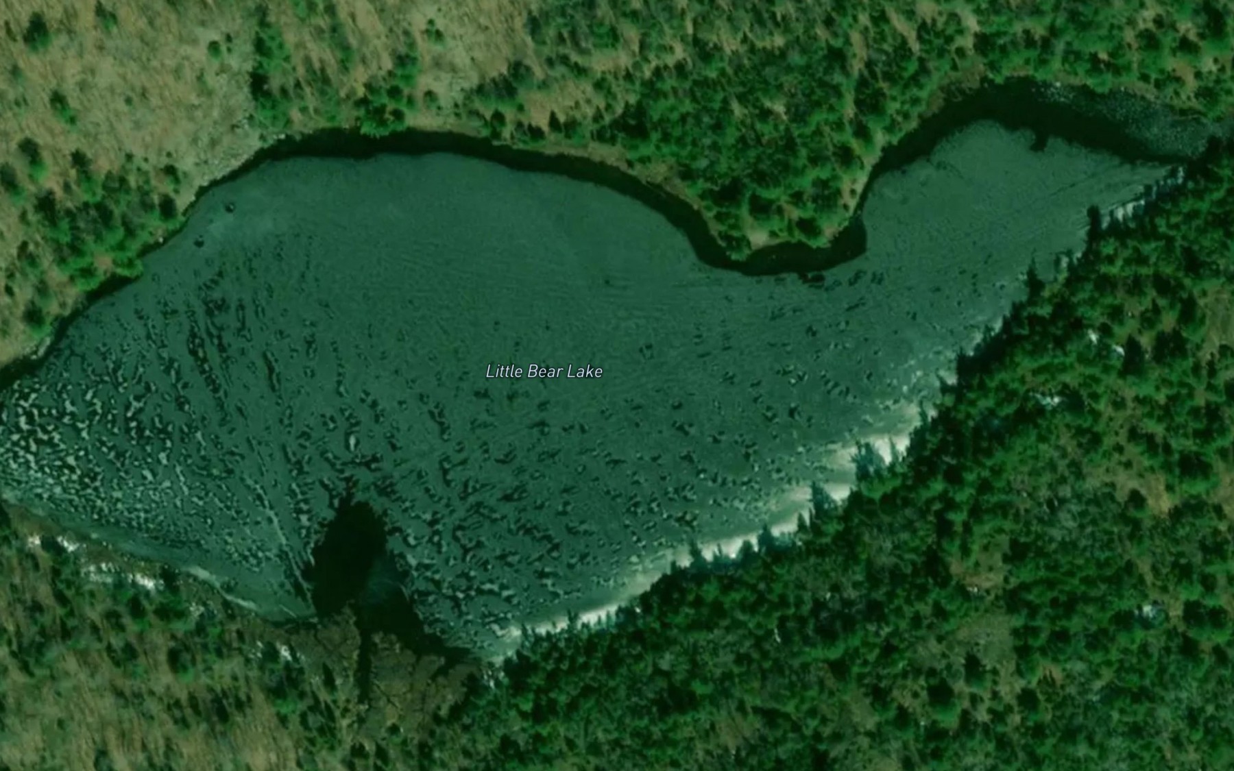 Satellite map of the Little Bear Lake