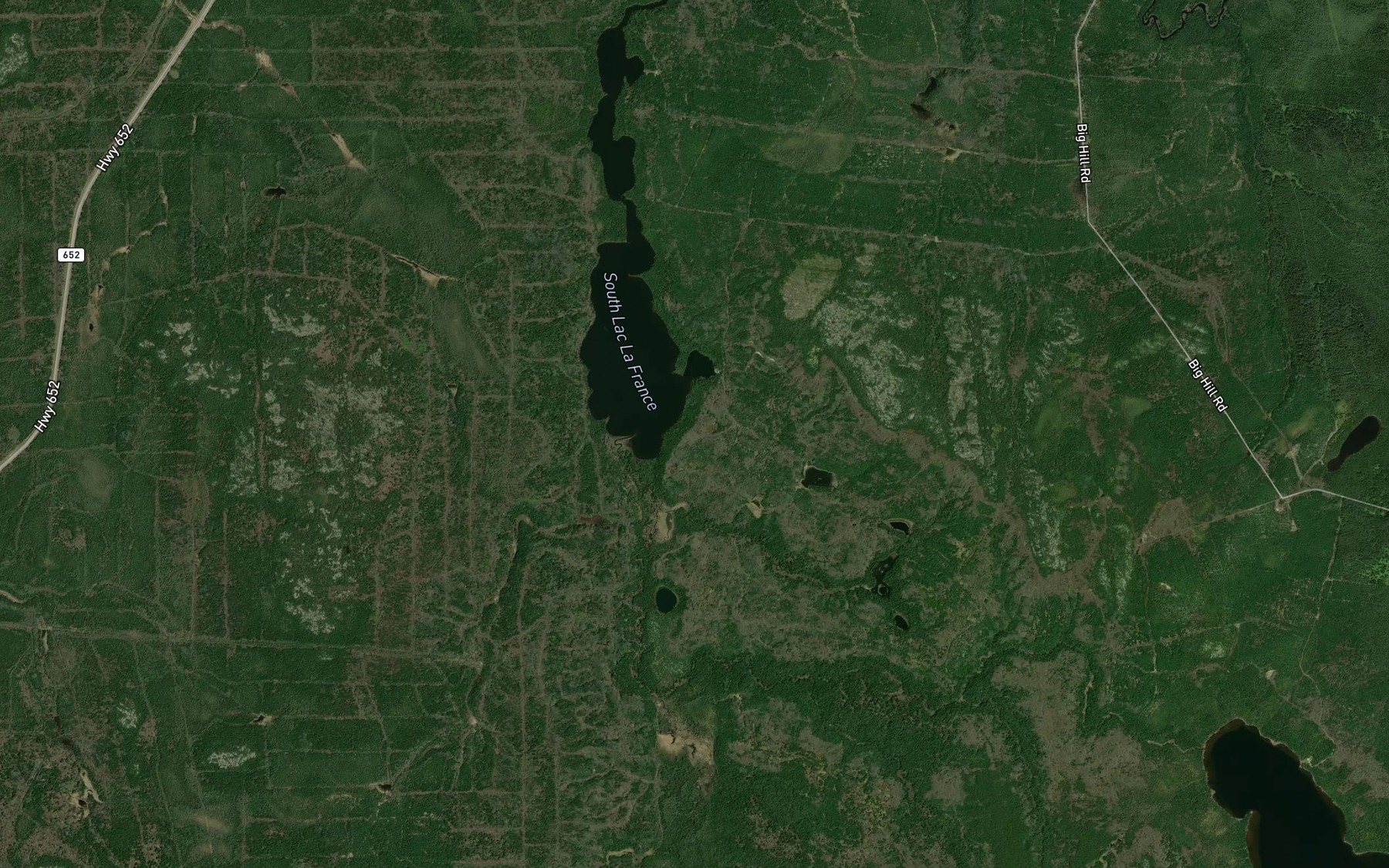 Satellite map of the Michel Creek