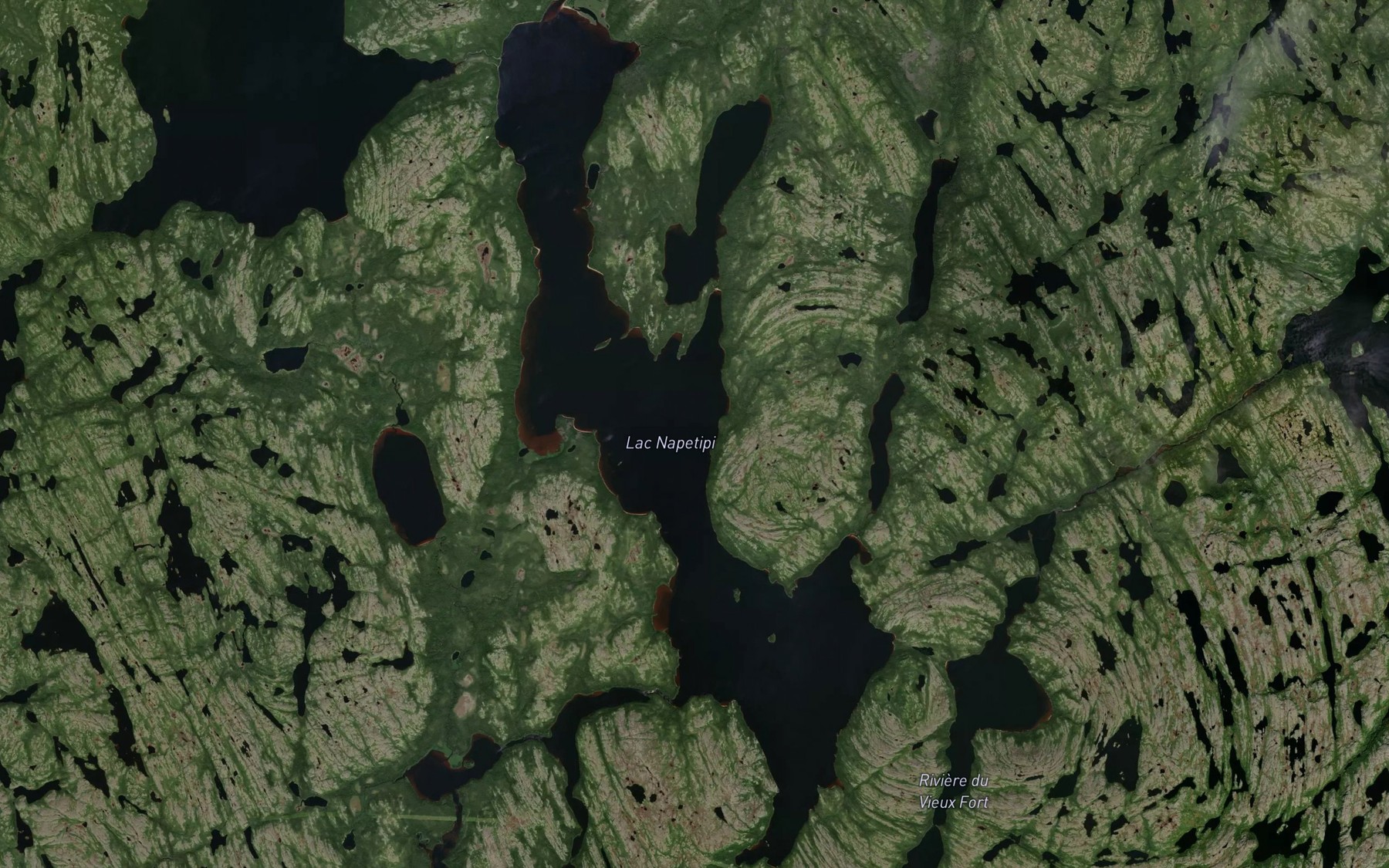 Satellite map of the Lac Napetipi