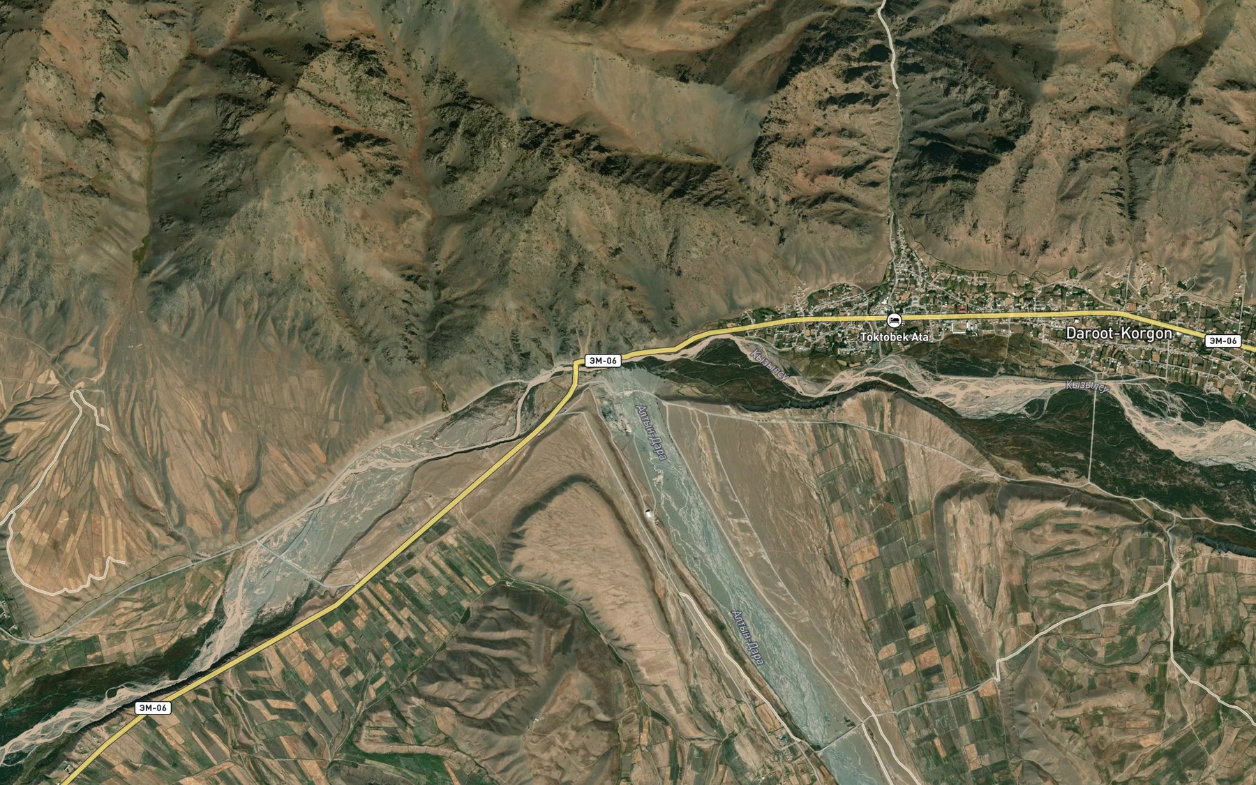 Satellite map of the Altyn-Dara