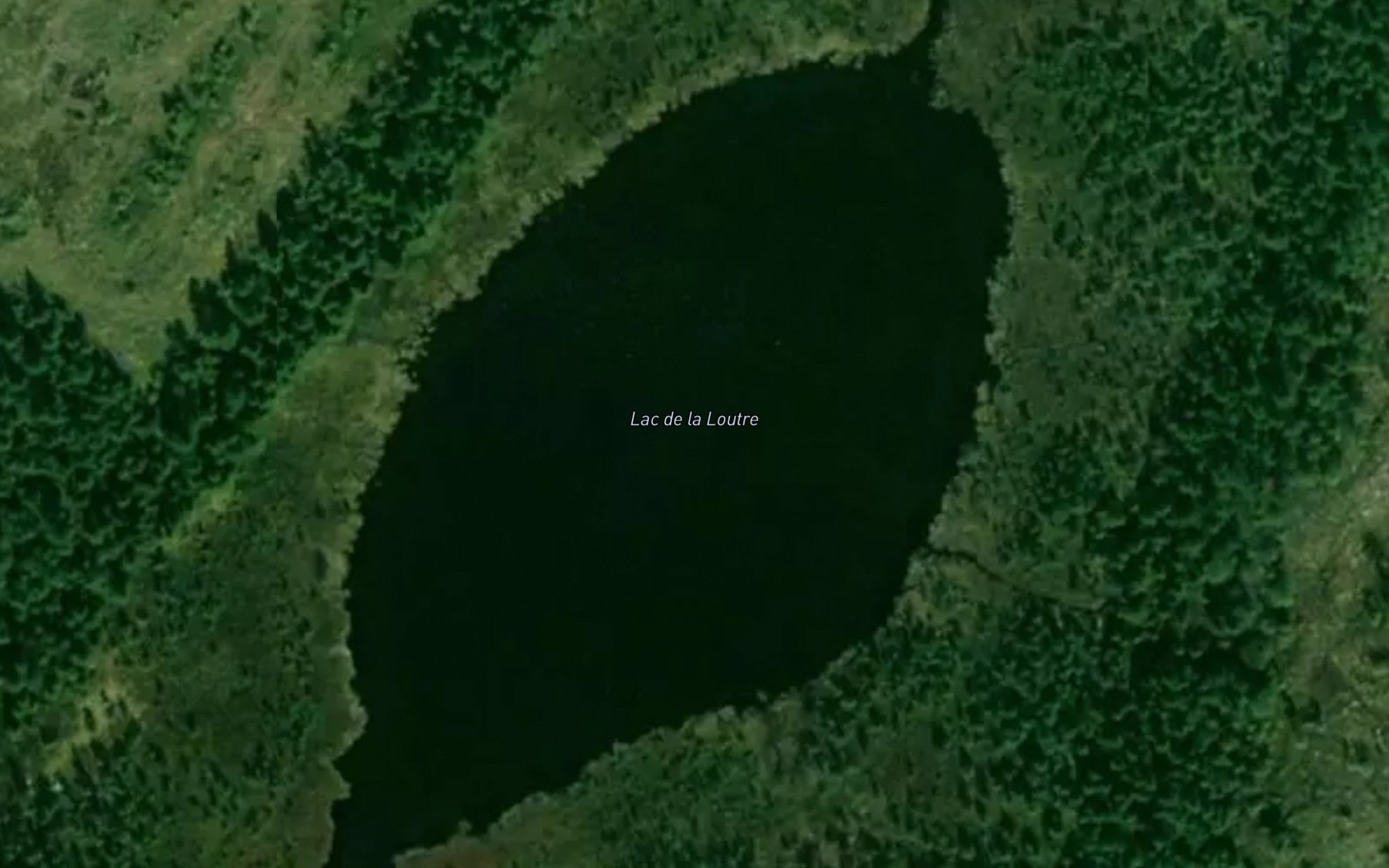 Satellite map of the Lac de la Loutre