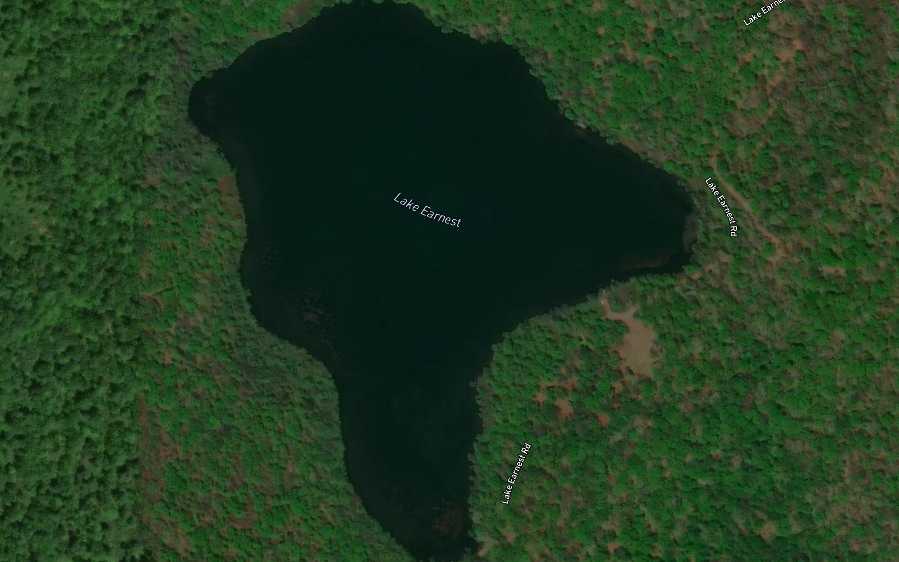 Satellite map of the Lake Earnest