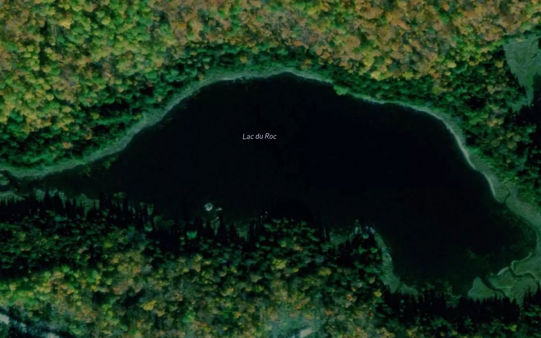 Satellite map of the Lac du Roc