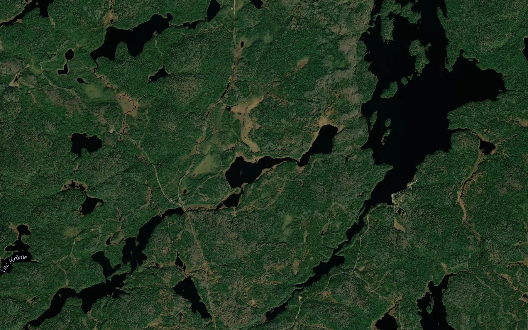 Satellite map of the Lac Lanky