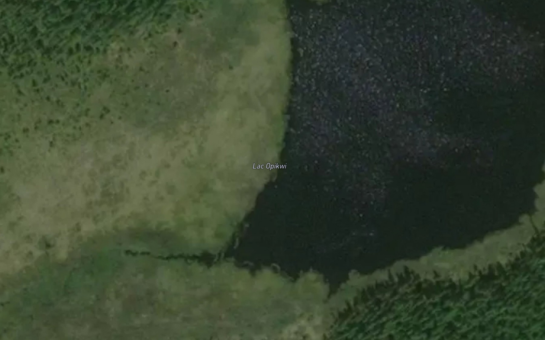 Satellite map of the Lac Opikwi