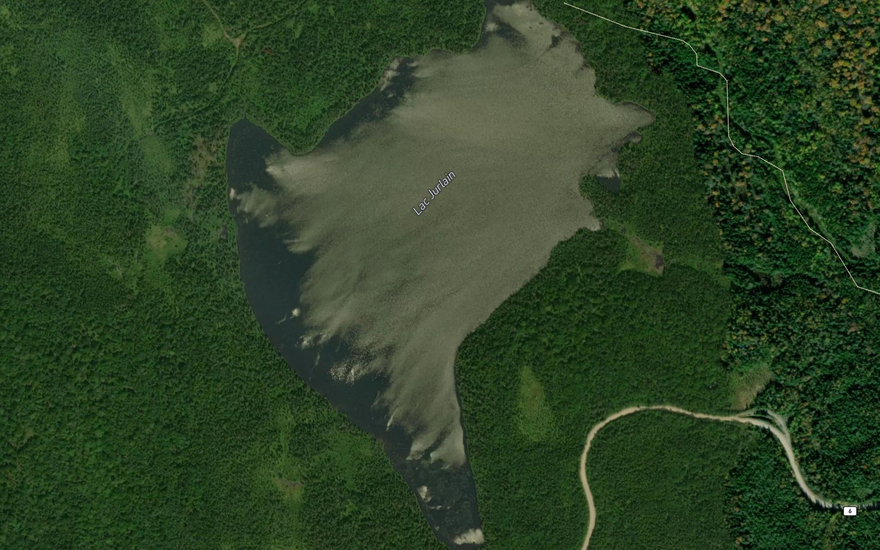 Satellite map of the Lac Jurlain
