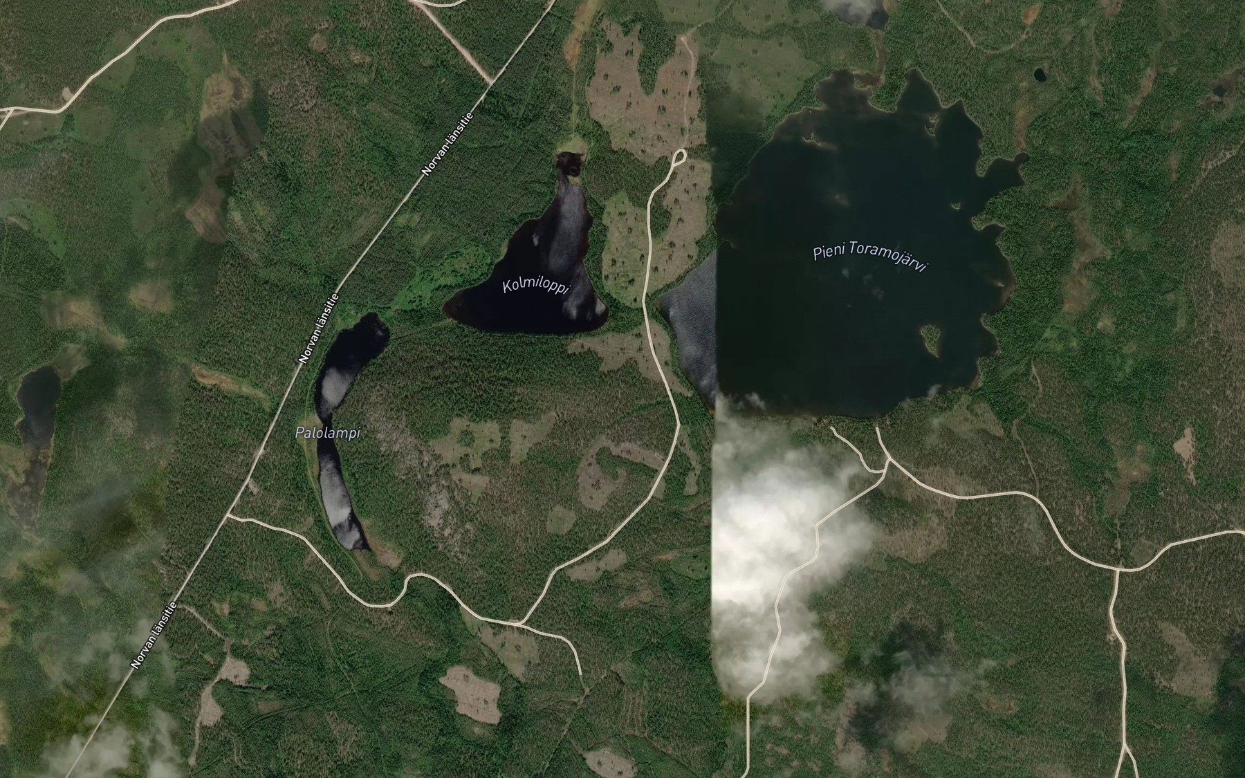 Satellite map of the Pieni Toramajarvi