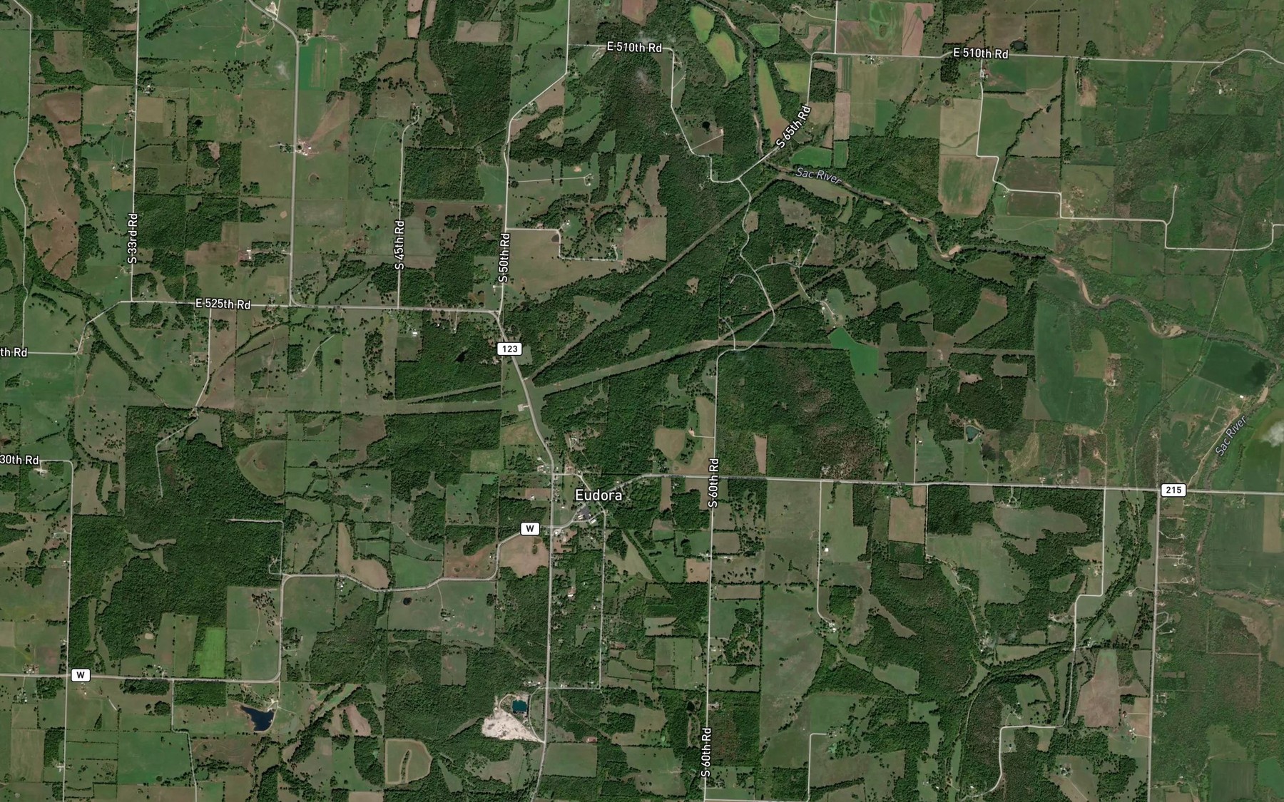 Satellite map of the Leith Spring