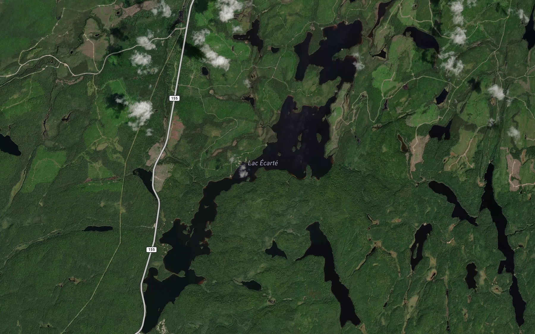 Satellite map of the Lac Ecarte