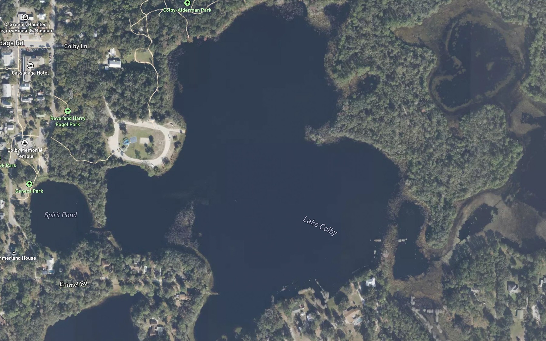 Satellite map of the Lake Colby