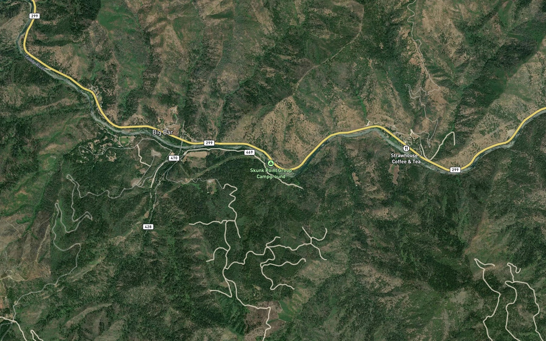 Satellite map of the Bordy Creek