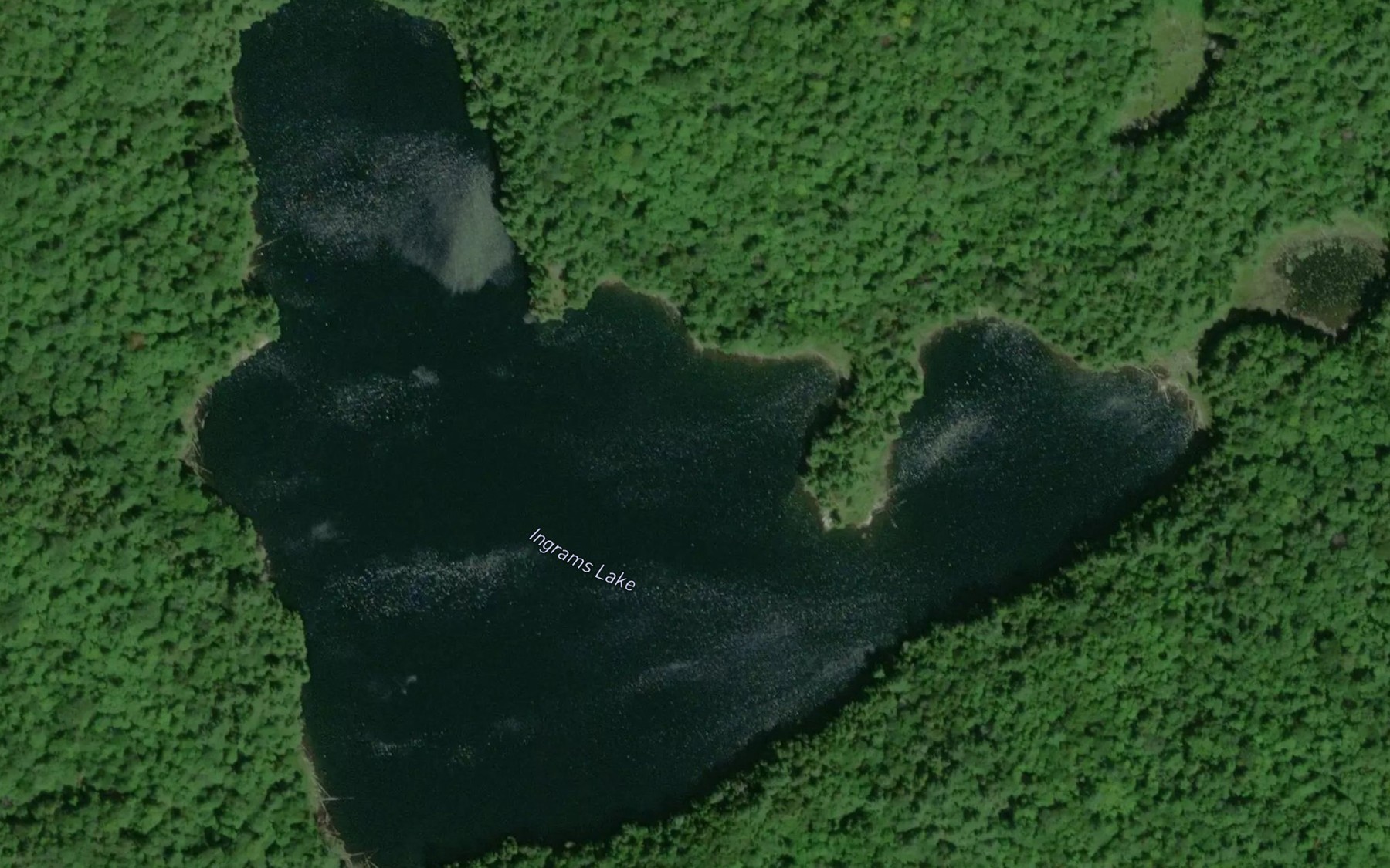 Satellite map of the Ingrams Lake