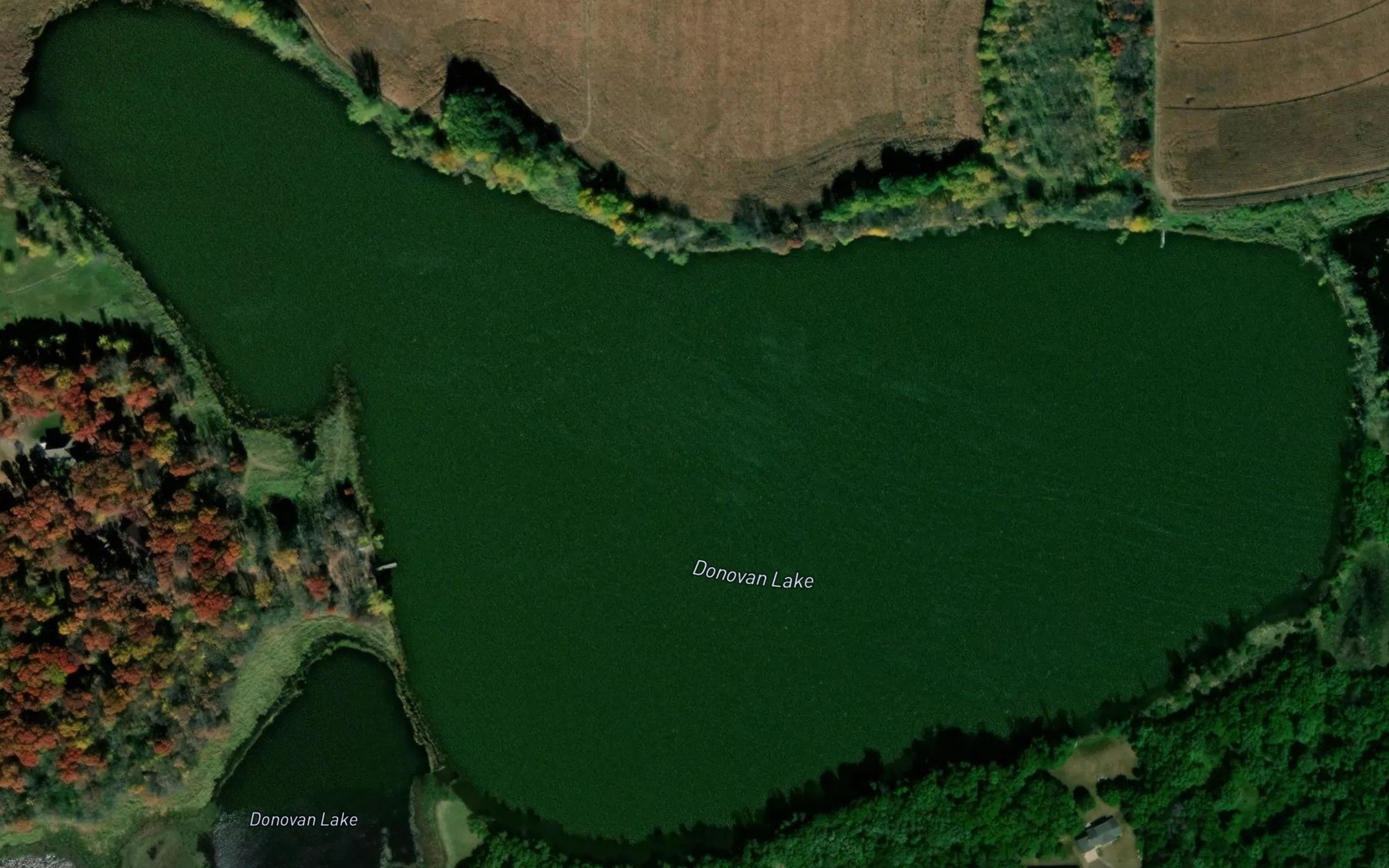 Satellite map of the Donovan Lake
