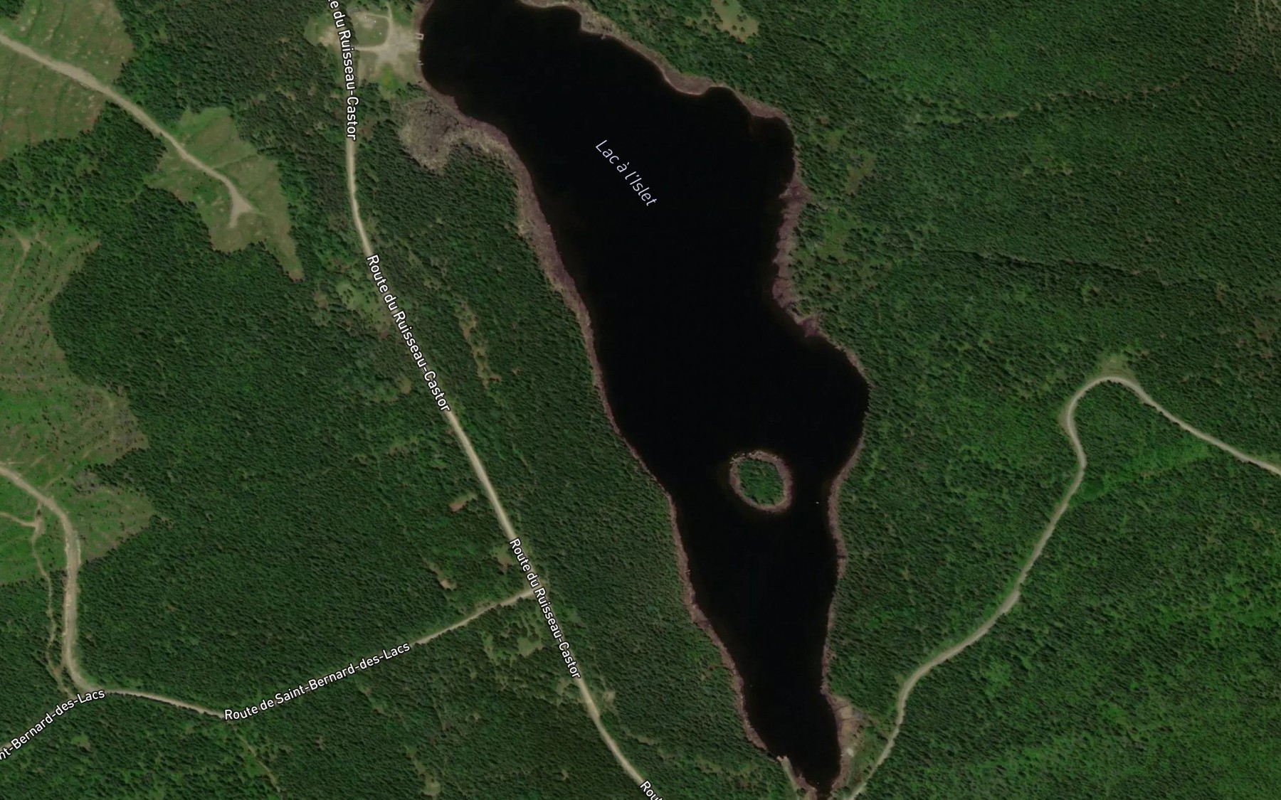 Satellite map of the Lac a l'Islet